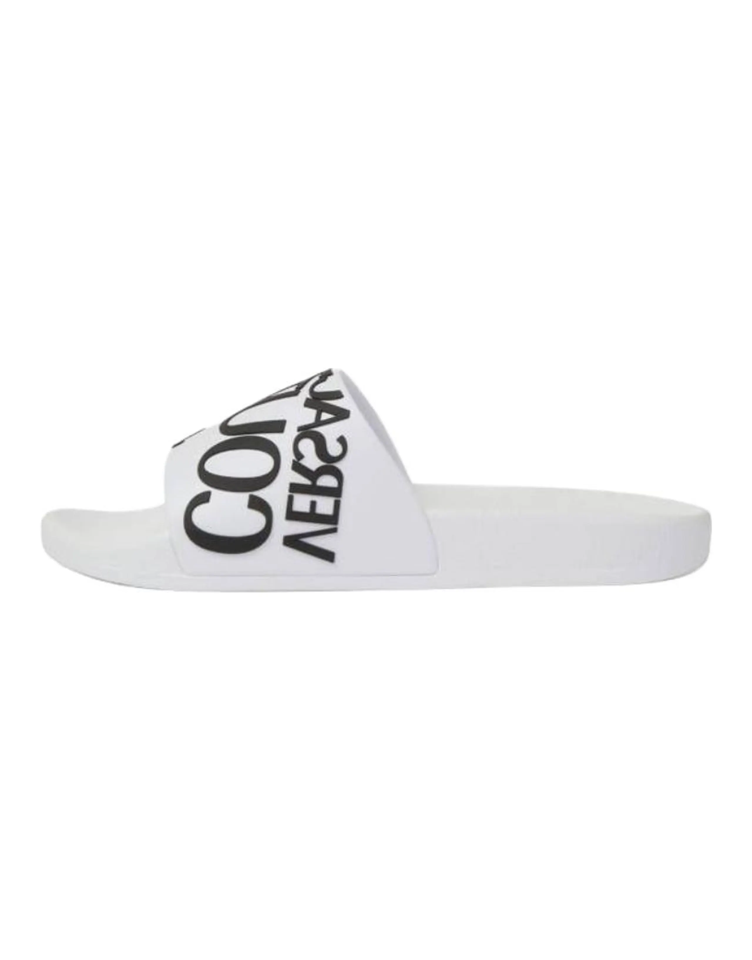 VERSACE JEANS COUTURE Round Toe Flat Flip-Flops Men's White