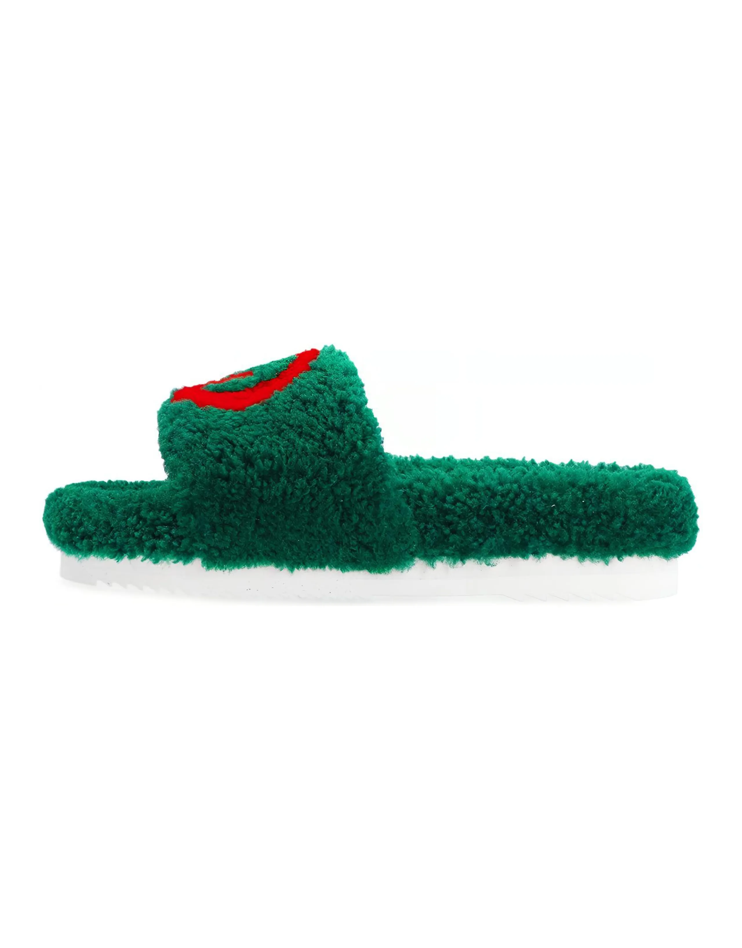 GUCCI Rubber Sole Slide Slippers Women's Green