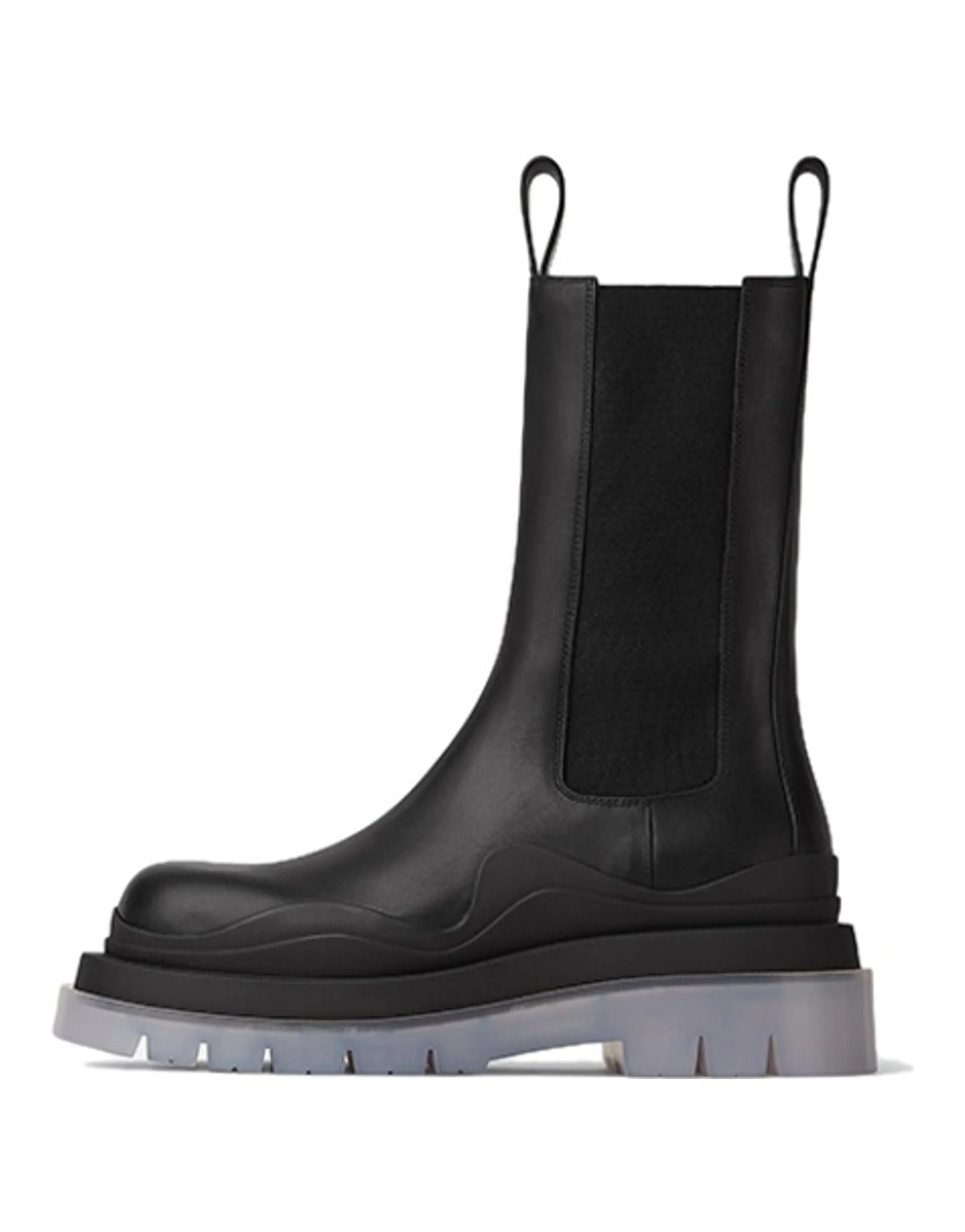 Bottega Veneta Tire Chelsea Crew Chelsea Boots 5.5cm Women's Black