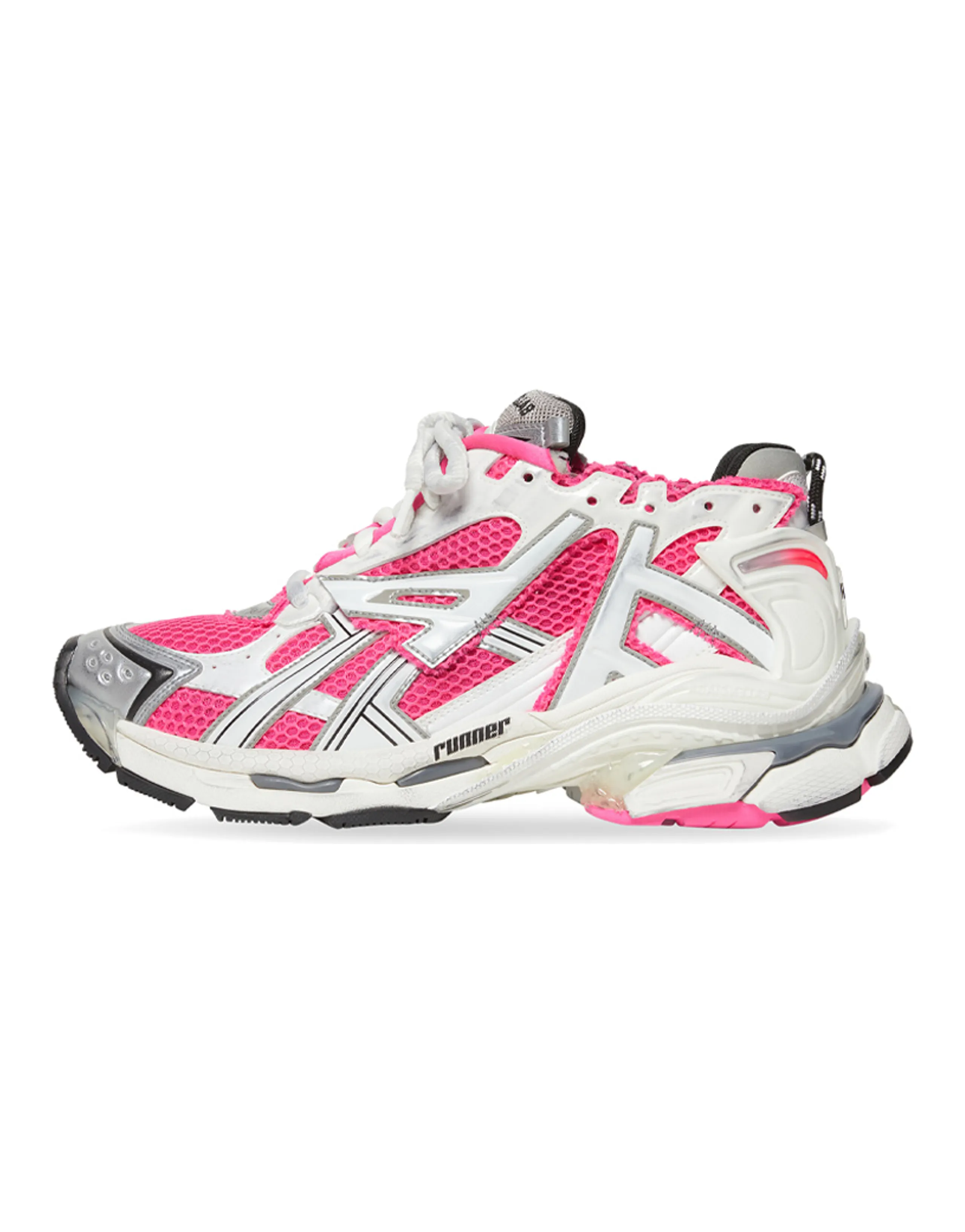 Balenciaga Runner Sneakers 'White Pink Grey Mesh And Nylon' Women's