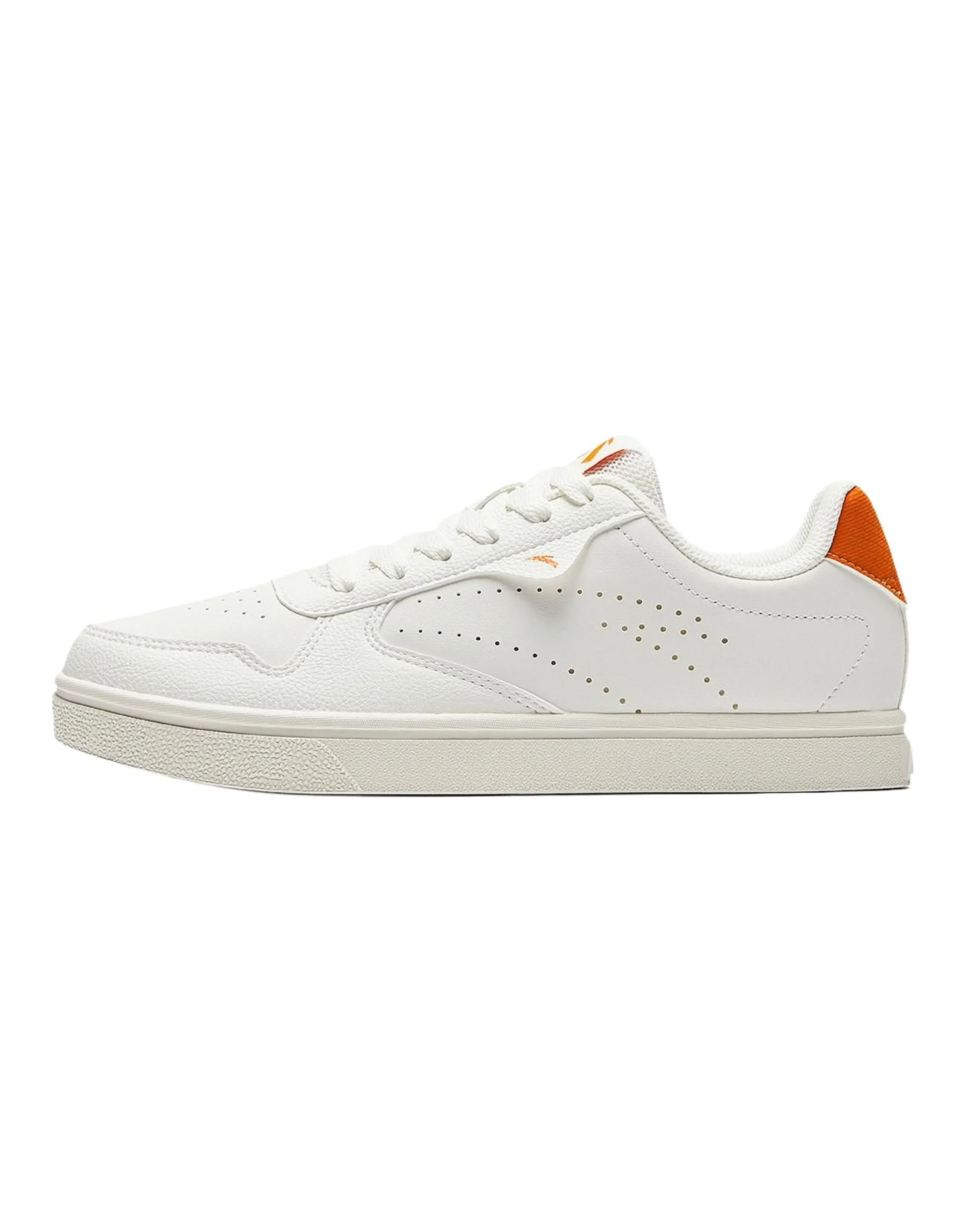 Anta Non slip Lightweight Low Top Skateboard Shoes Women's White Orange