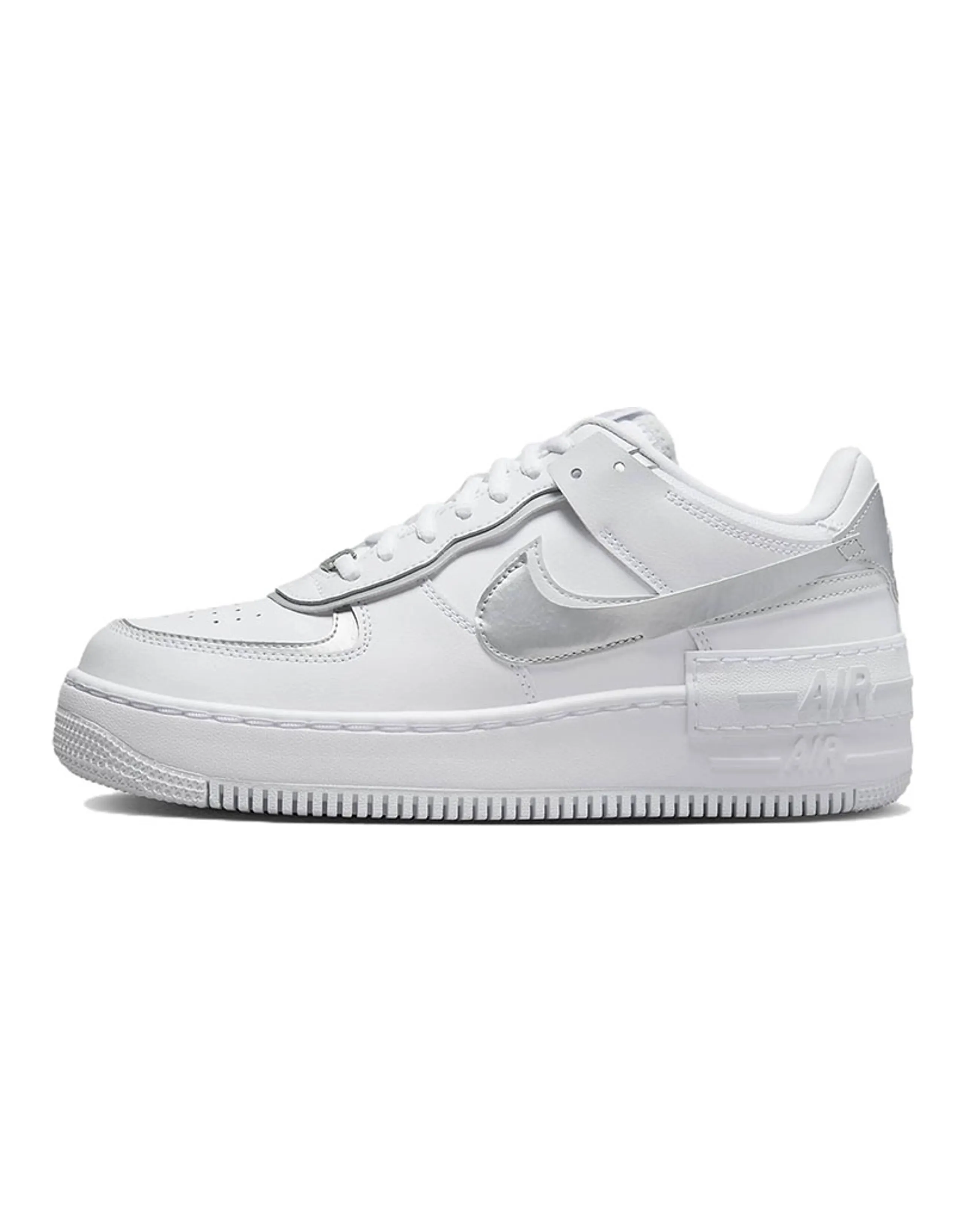 Nike Air Force 1 Low Shadow White Pure Platinum Metallic Silver Women's