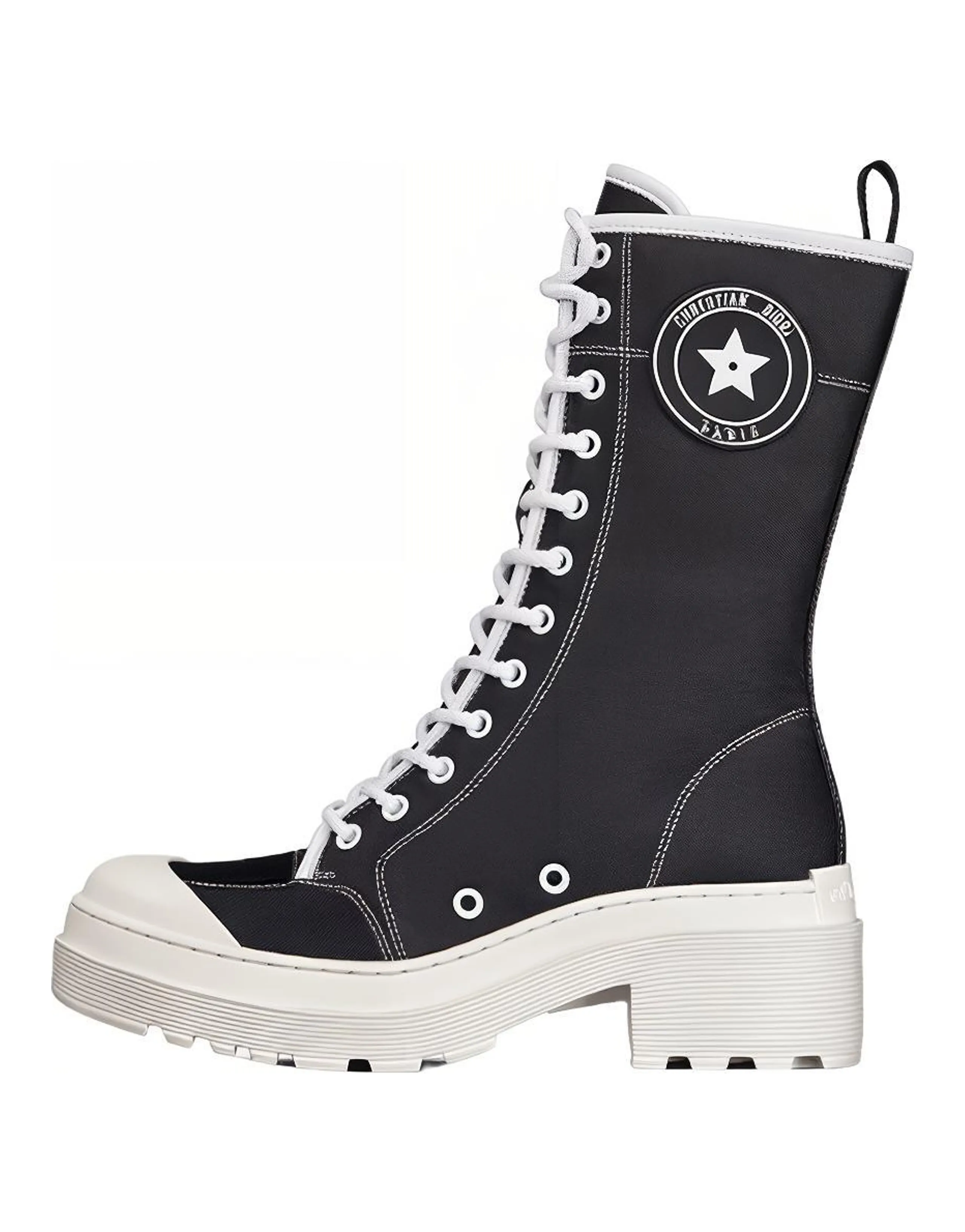 DIOR D-Rise Trendy Short-Cut Martin Boots Women's Black