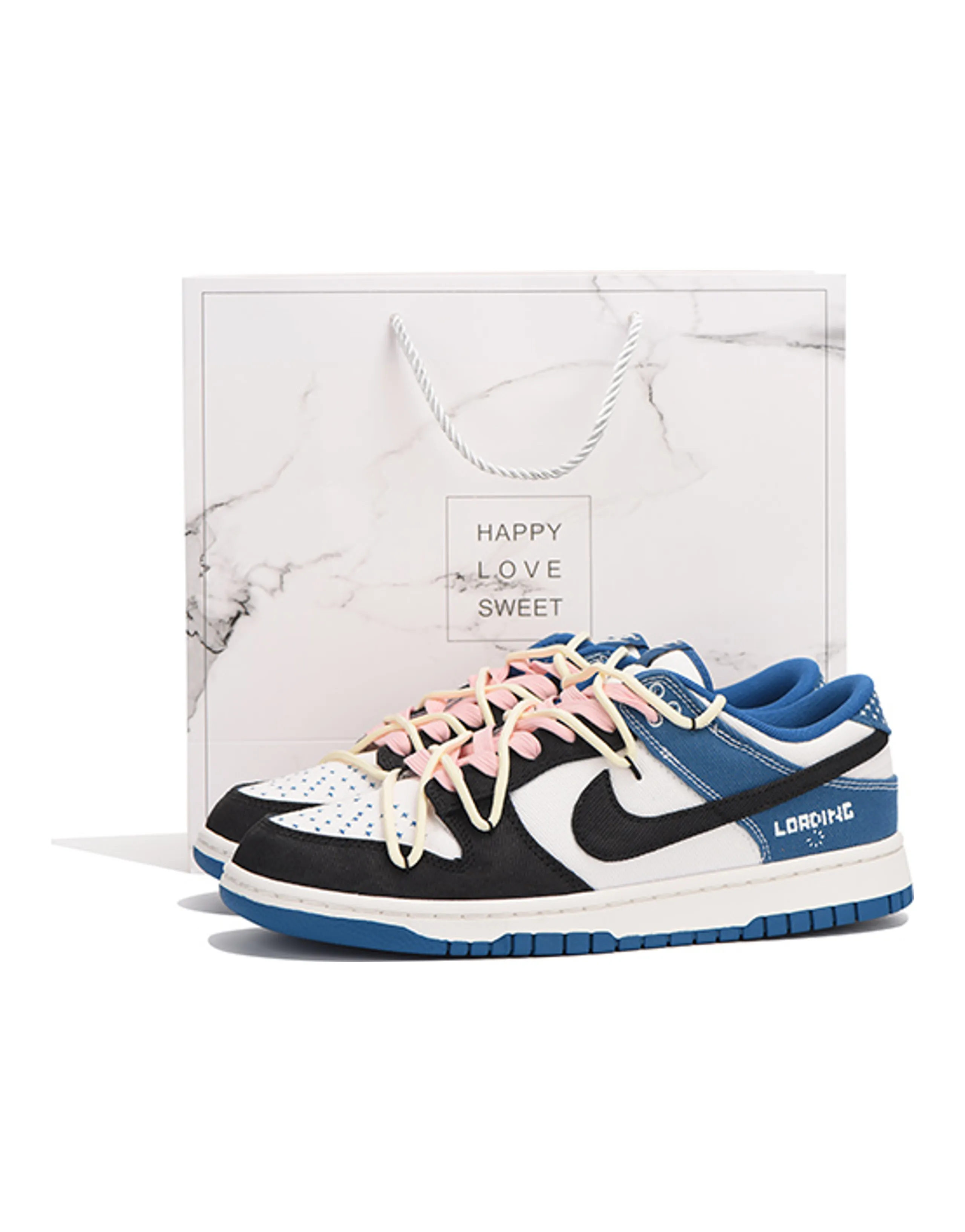 Nike Skateboard Shoes Men Low-Top Blue