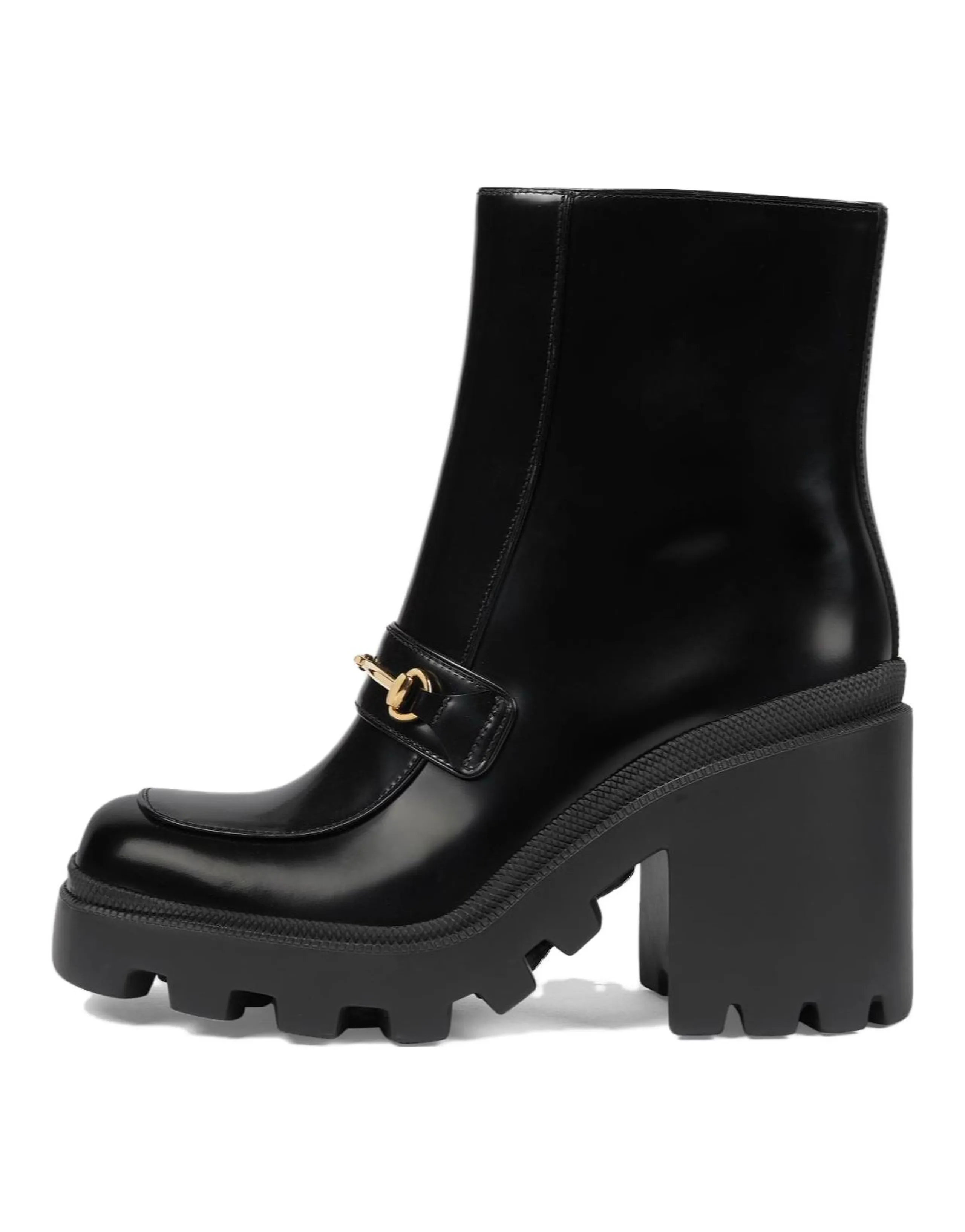 GUCCI 72mm Horsebit-detail Leather Boots