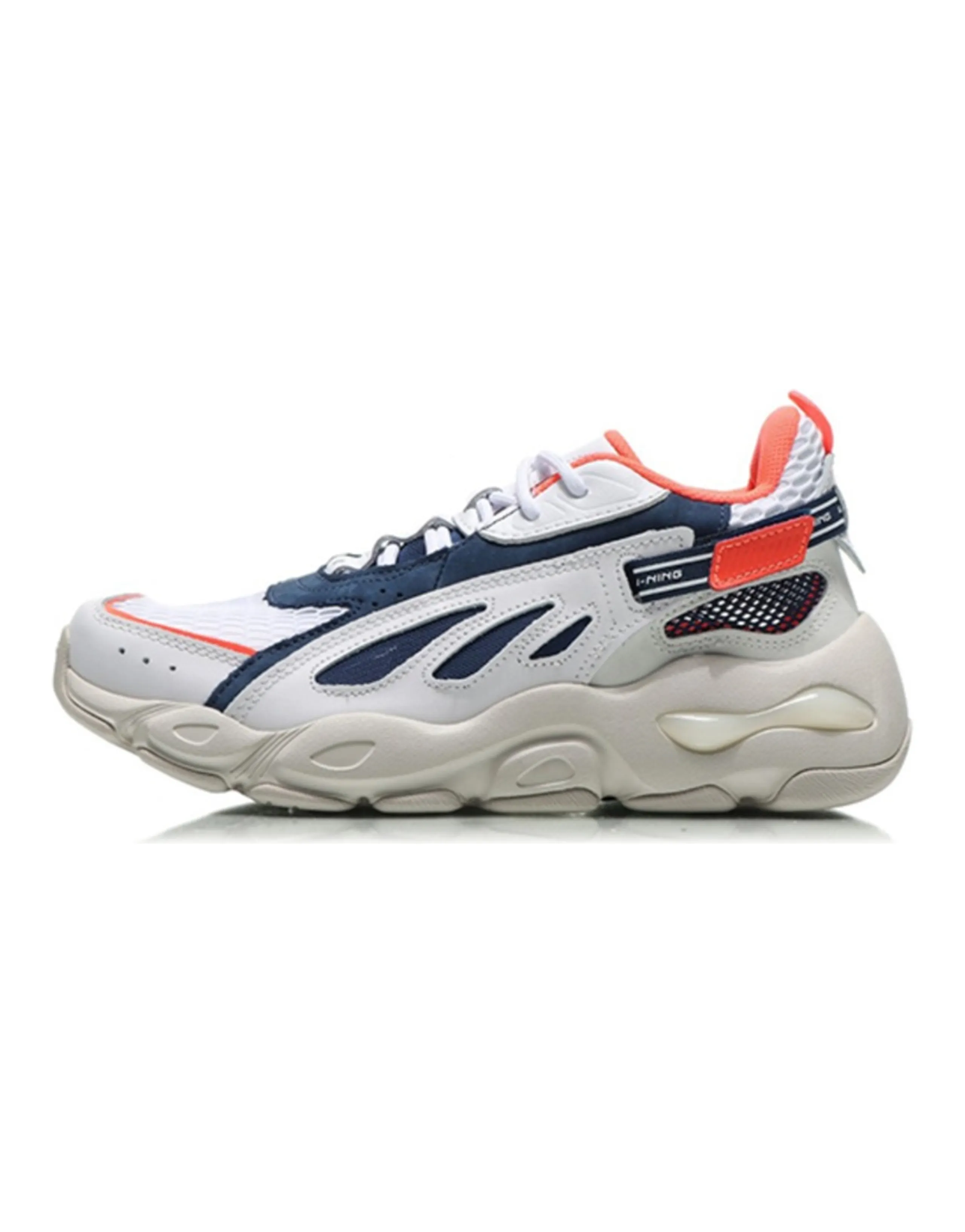 LiNing Butterfly Lite Butterfly Non-slip Lightweight Low-Top Chunky Sneakers Men's White