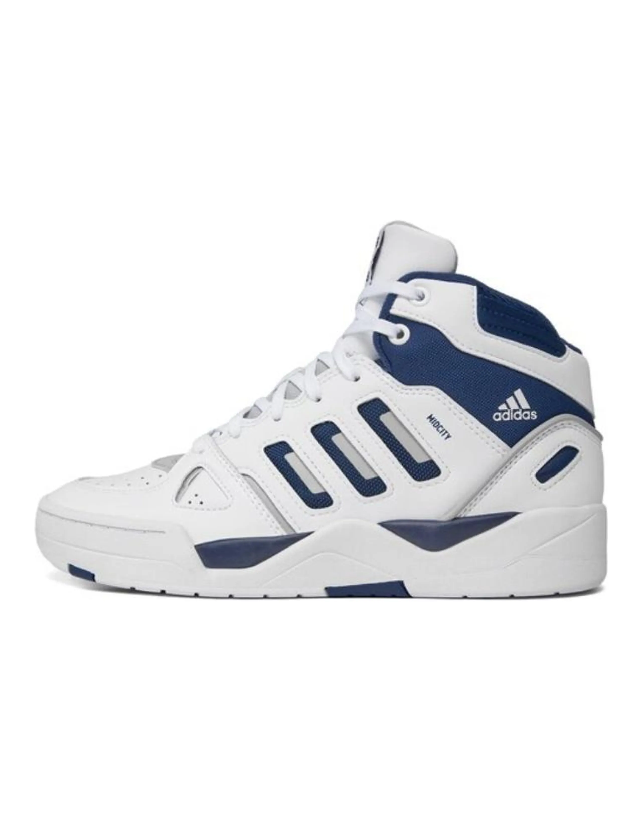 Adidas Midcity High-Top Skateboard Shoes Men's White Blue