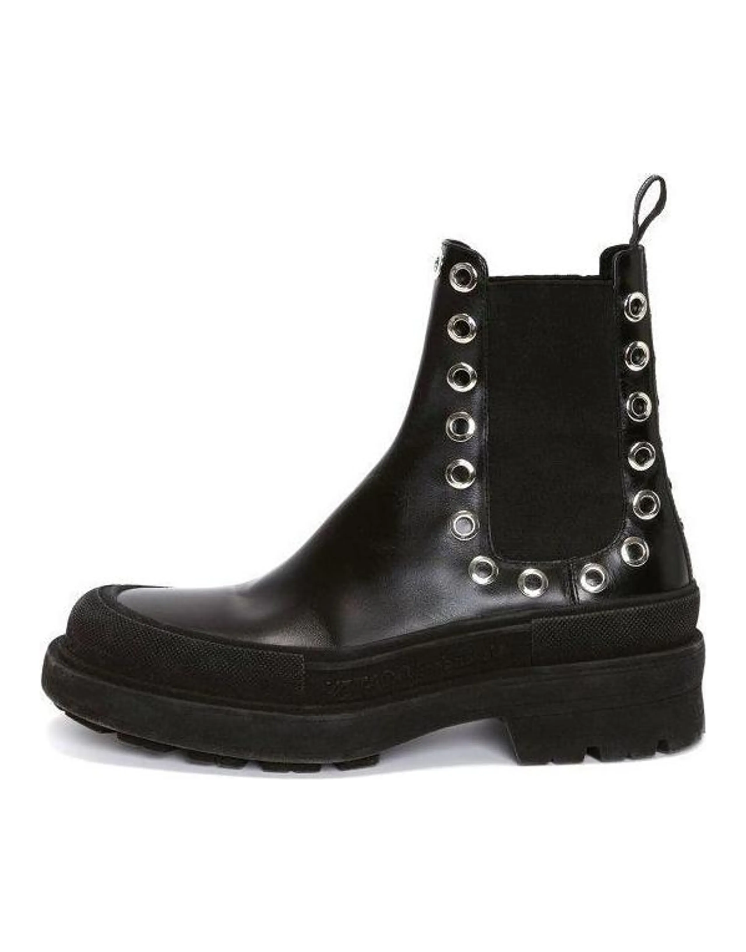 Alexander McQueen Stack Chelsea Eyelet Detailed Boots