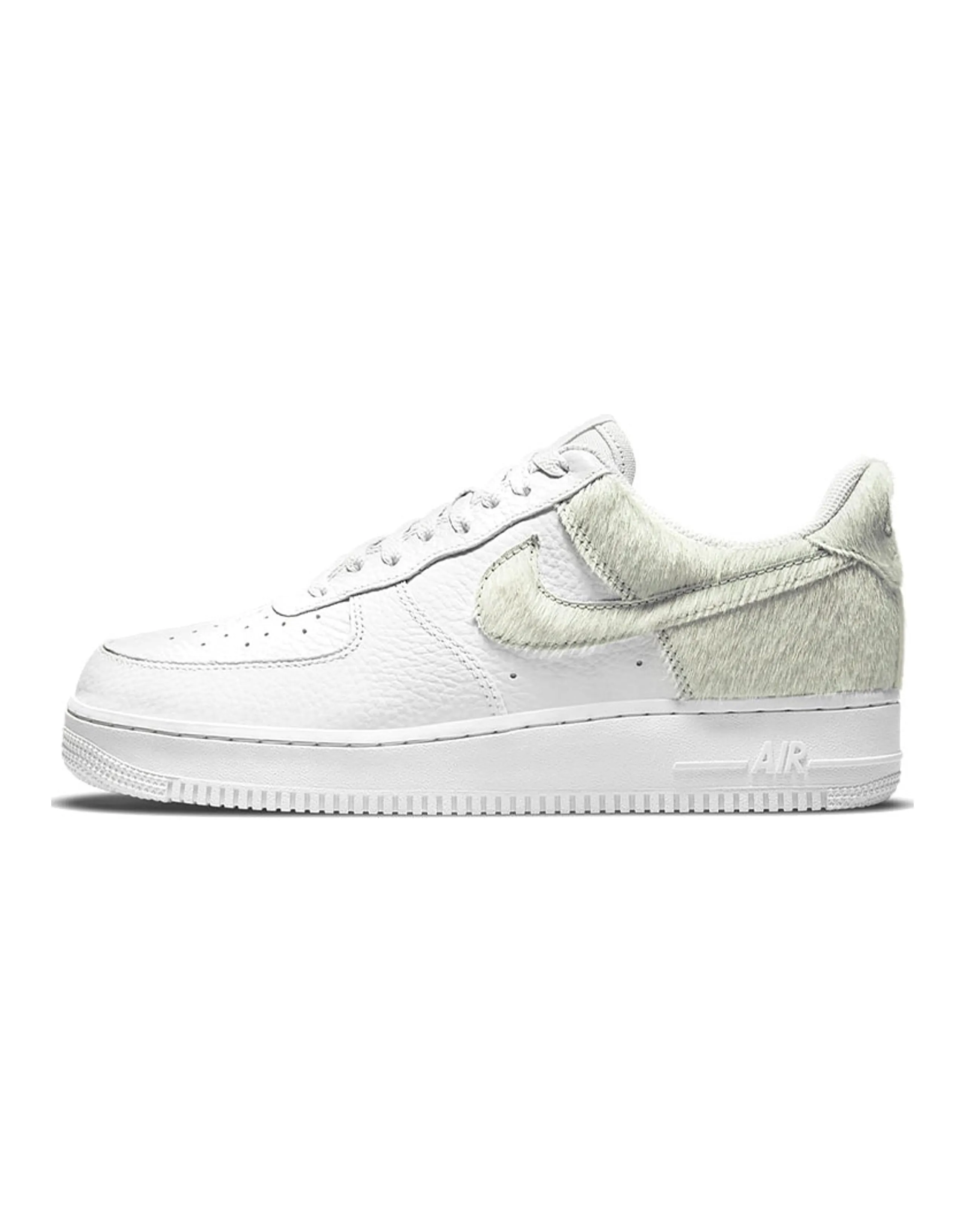 Nike Air Force 1 Low White Pony Hair Heel