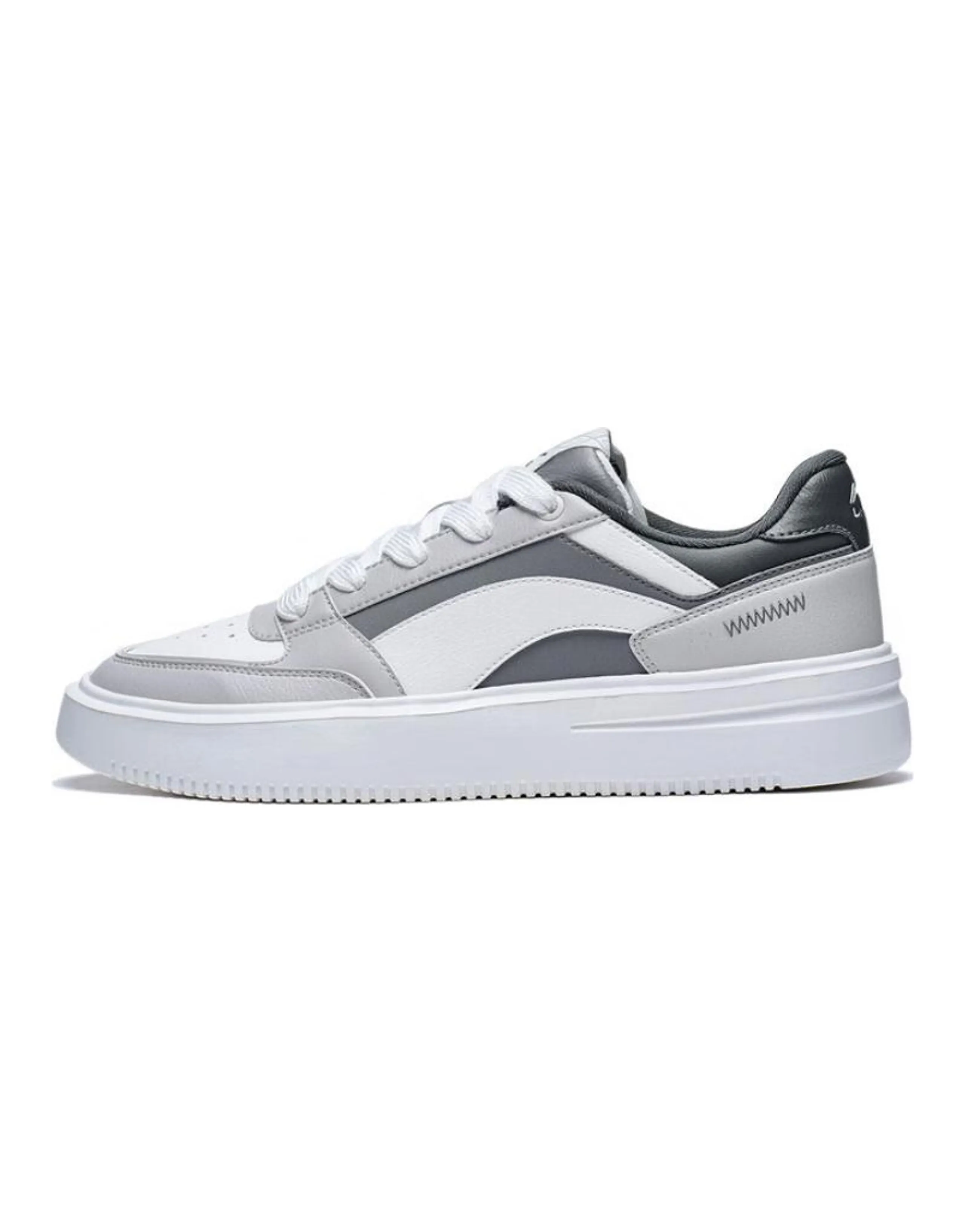 LINING Skateboard Shoes Men Low-Top Gray White