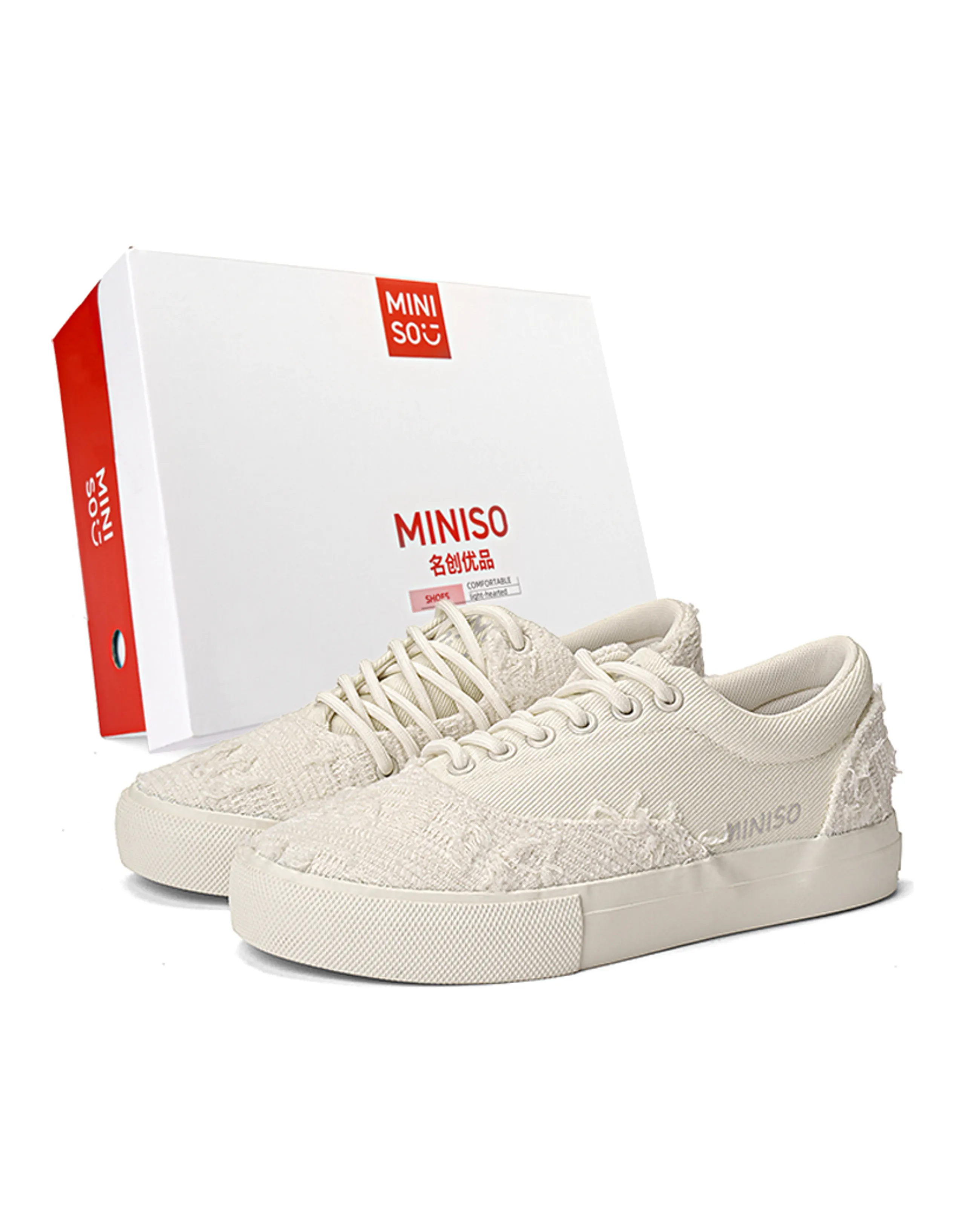 MINISO Genki M Series Low-Top Skateboard Shoes Unisex Beige