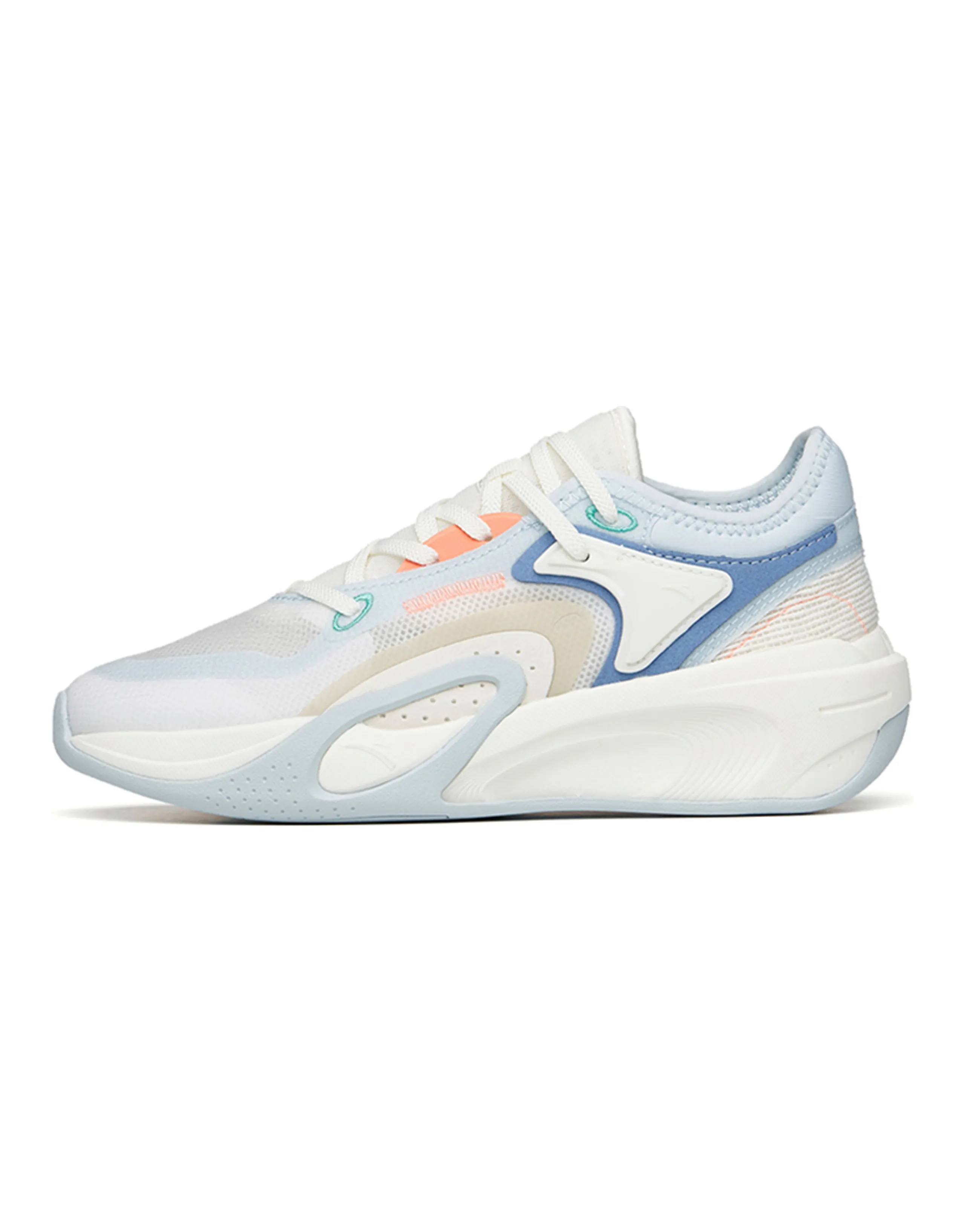 Anta Durable Breathable Lightweight Low-Top Casual Shoes Women's White Blue