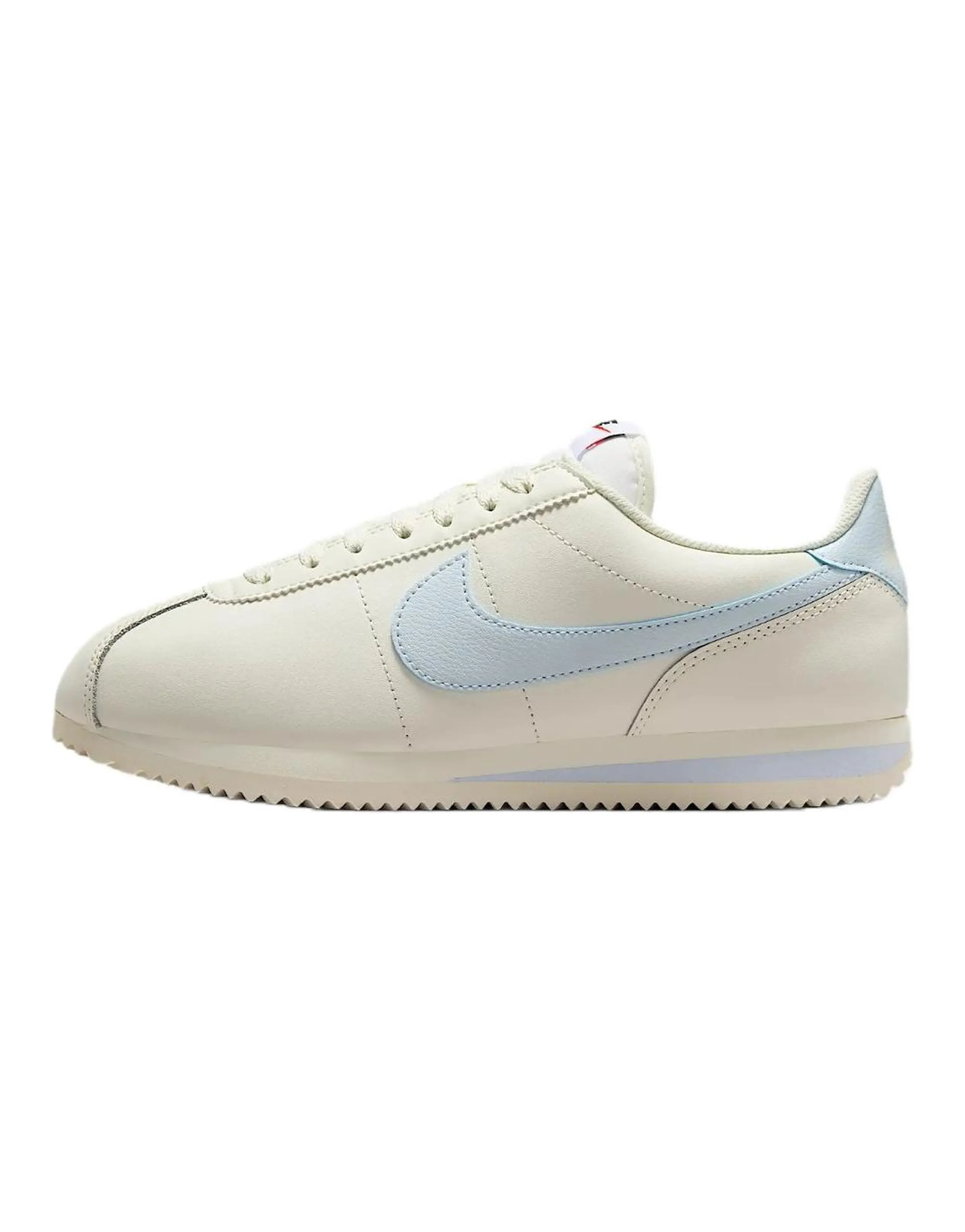 Nike Cortez Abrasion Resistant Low Top Running Shoes Women's White Blue