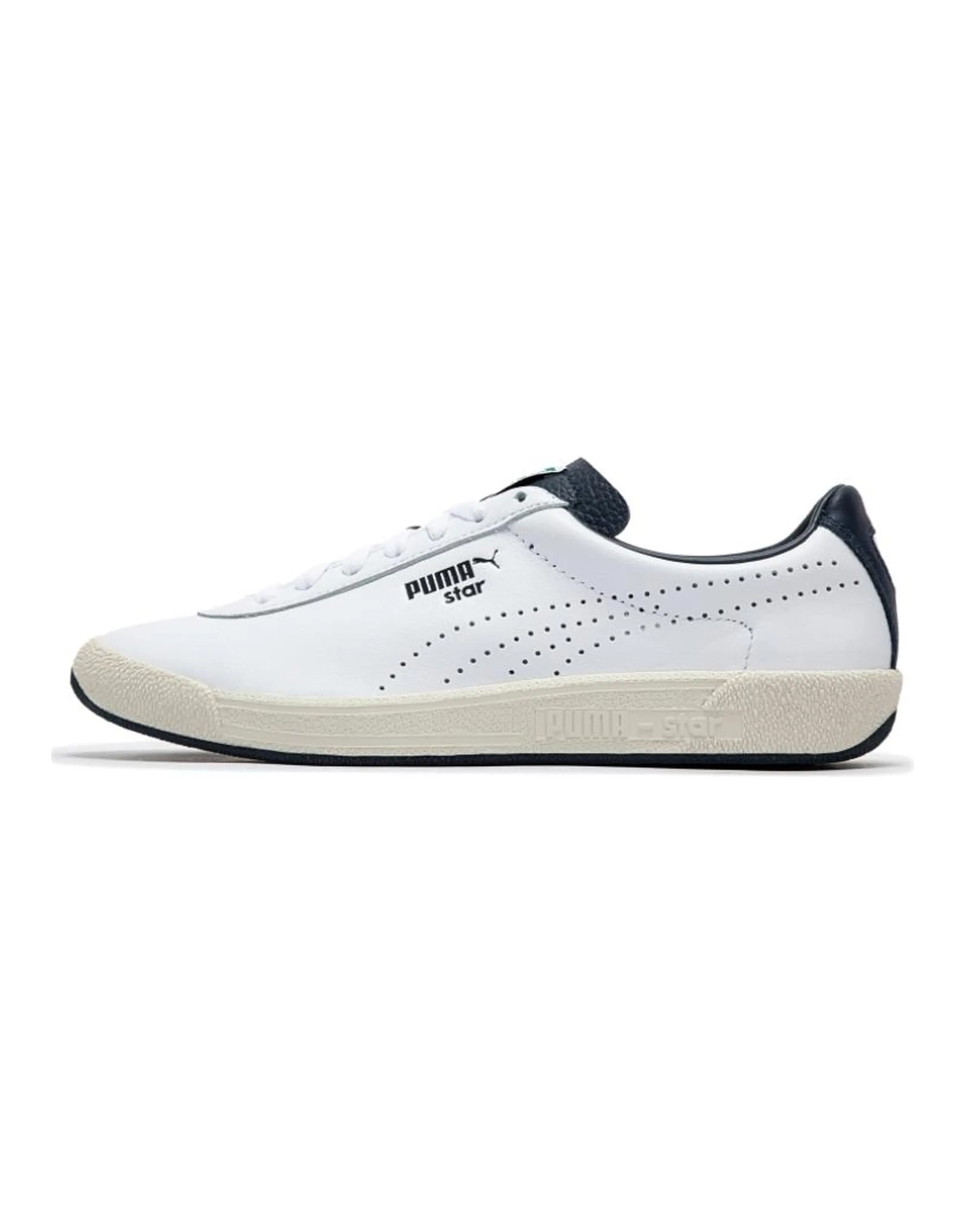 PUMA Star OG Premium Anti-Slip Wear-Resistant Low-Top Skateboard Shoes Unisex White Blue