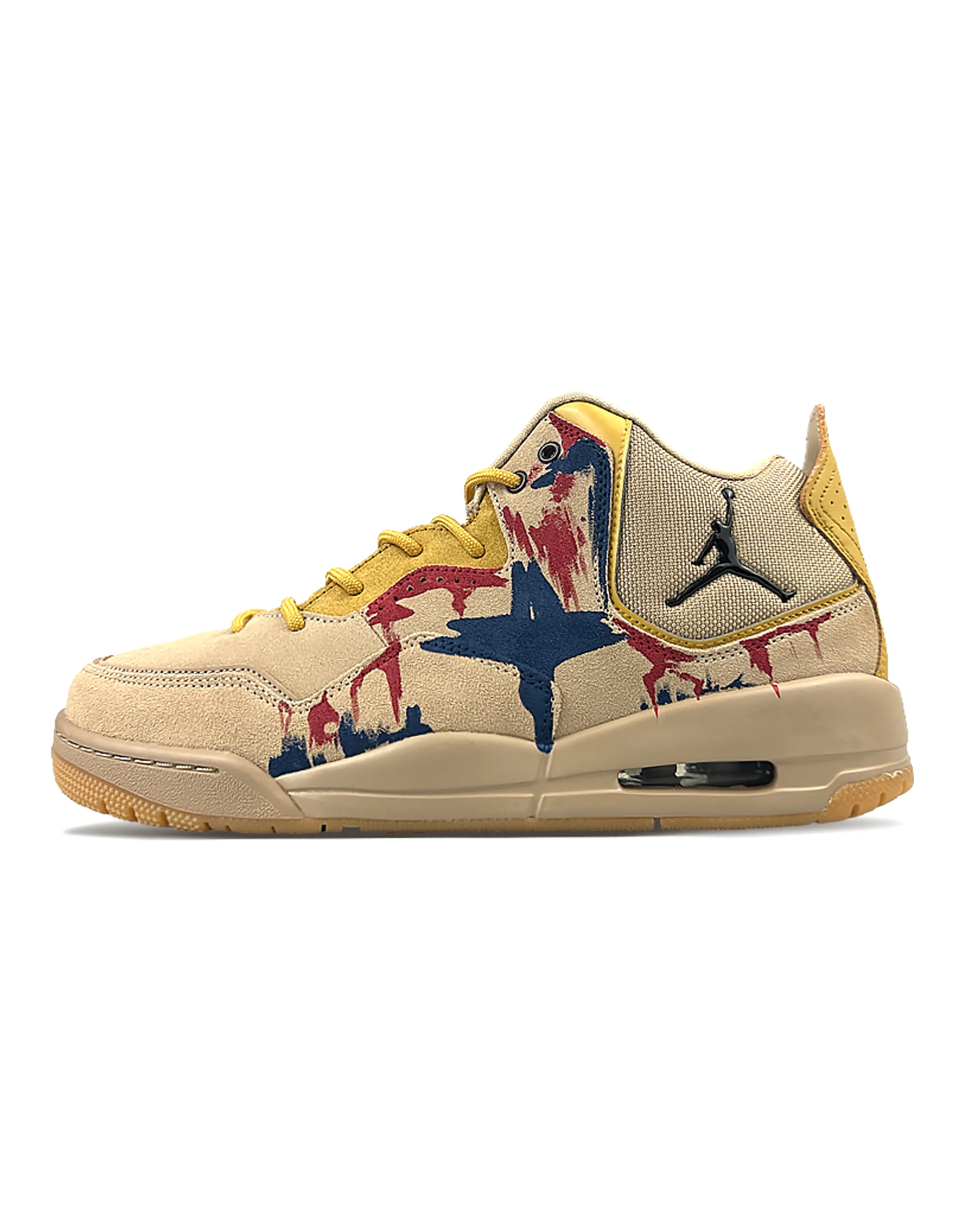 Jordan Courtside 23 Low-Top Vintage Basketball Shoes Men's Brown Blue Red