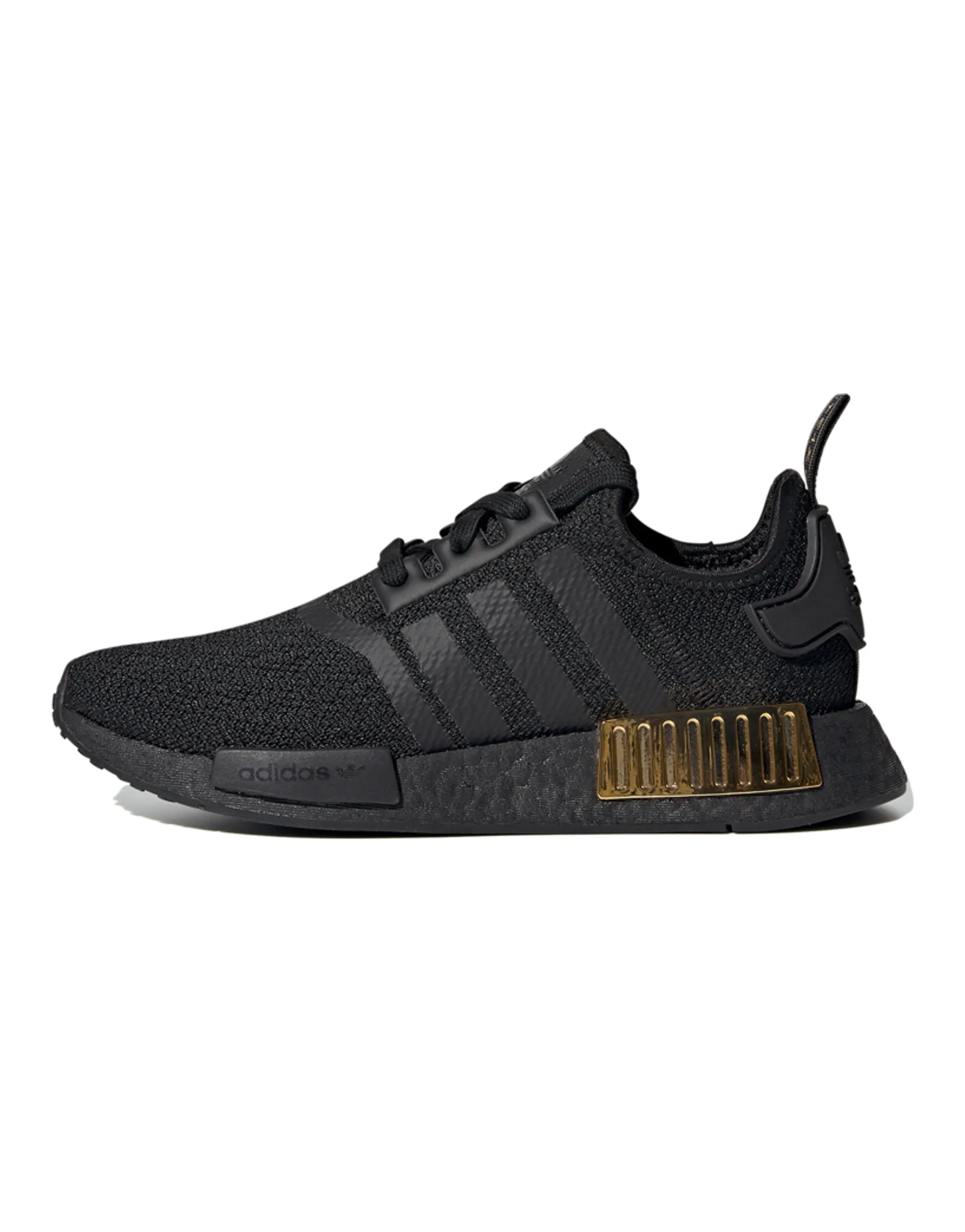 Adidas Originals Nmd R1 Triple Black Gold Metallic Women's