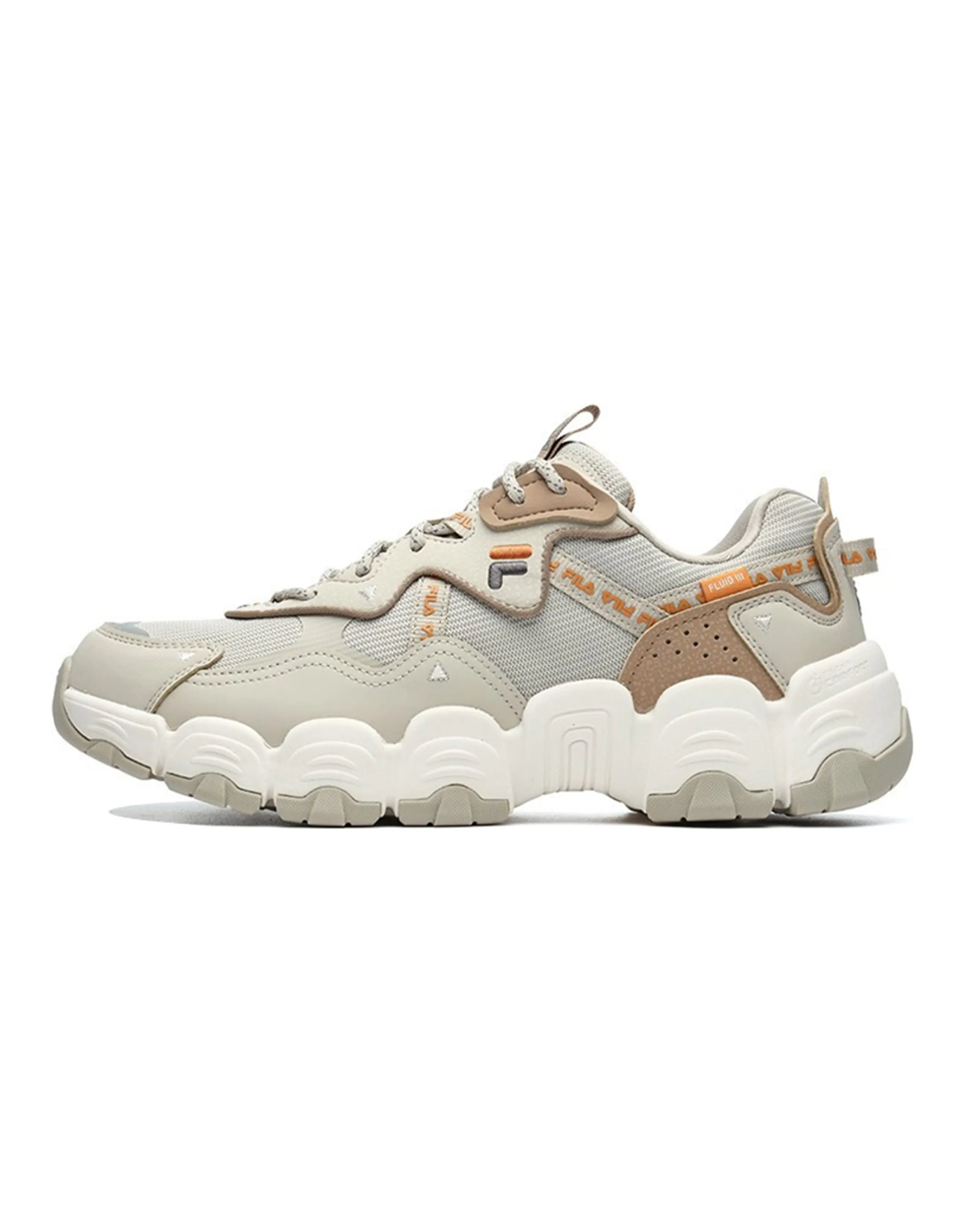 FILA FLUID 3 Cat Claw 3.0 Low-Top Casual Shoes Men's Oatmeal Natural Brown