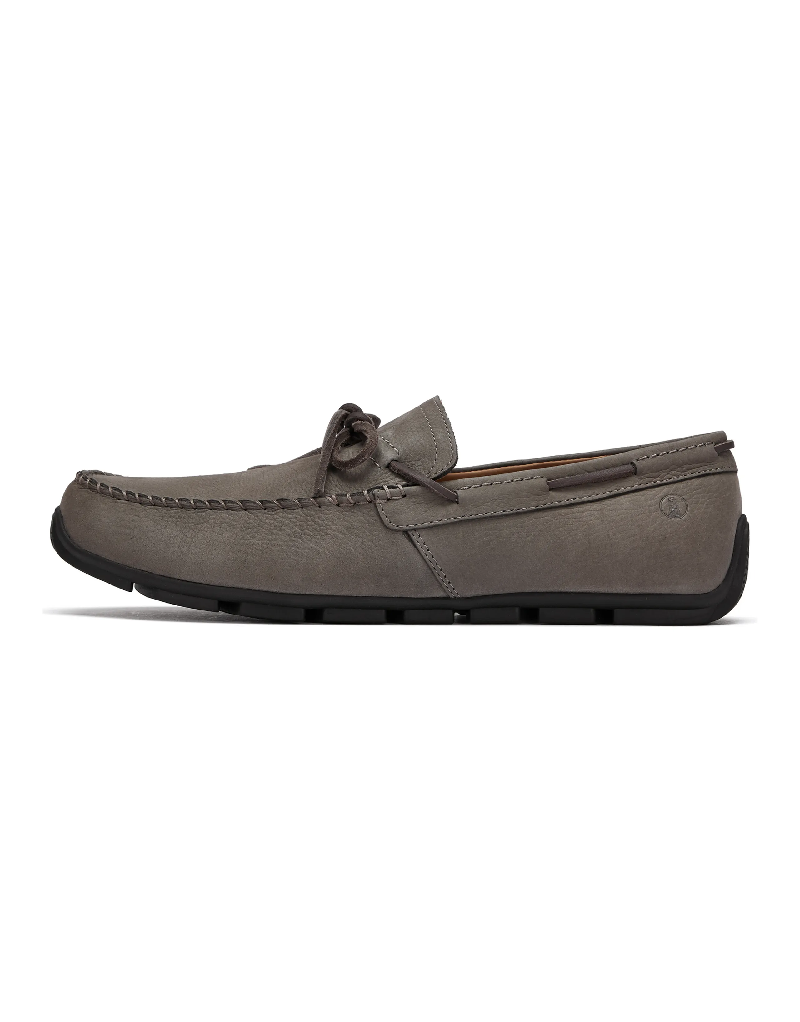 Clarks Men's Leather Retro Simple Fashion Loafers Gray