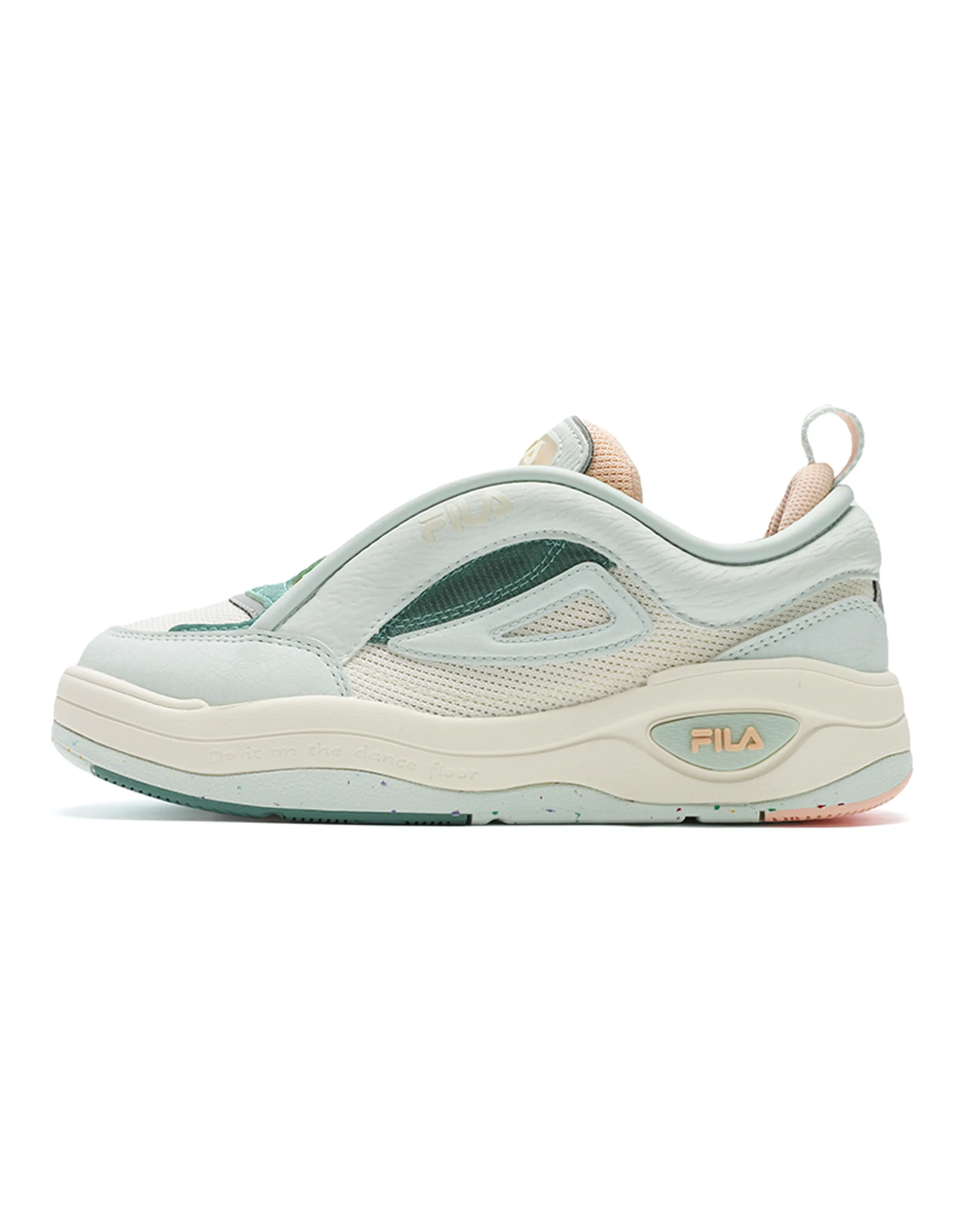 FILA MIX 2 Slip-Resistant Low-Top Skateboard Shoes Women's Blue White