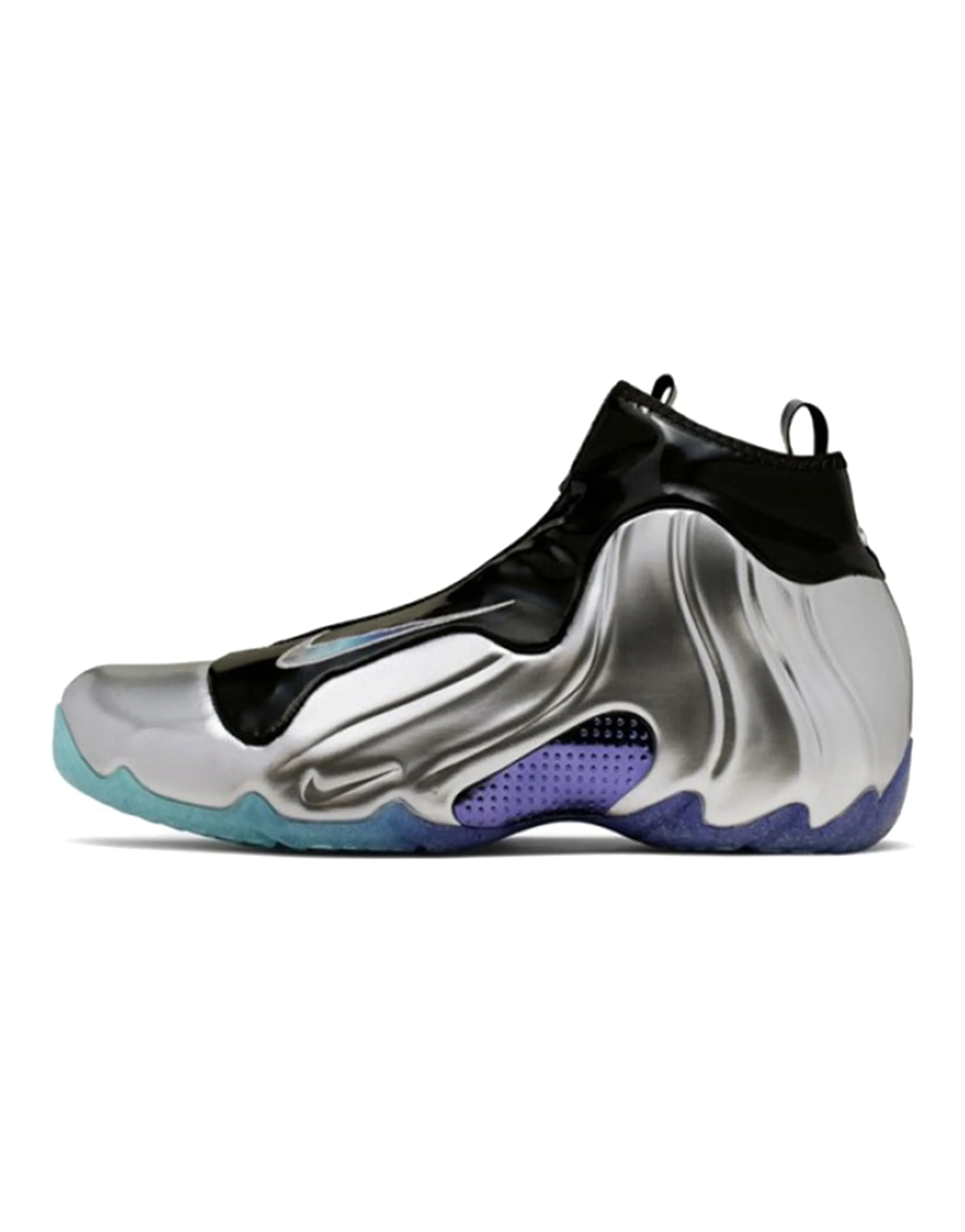 Nike Air Foamposite One Vintage Basketball Shoes Unisex Mid-Top Silver/Black