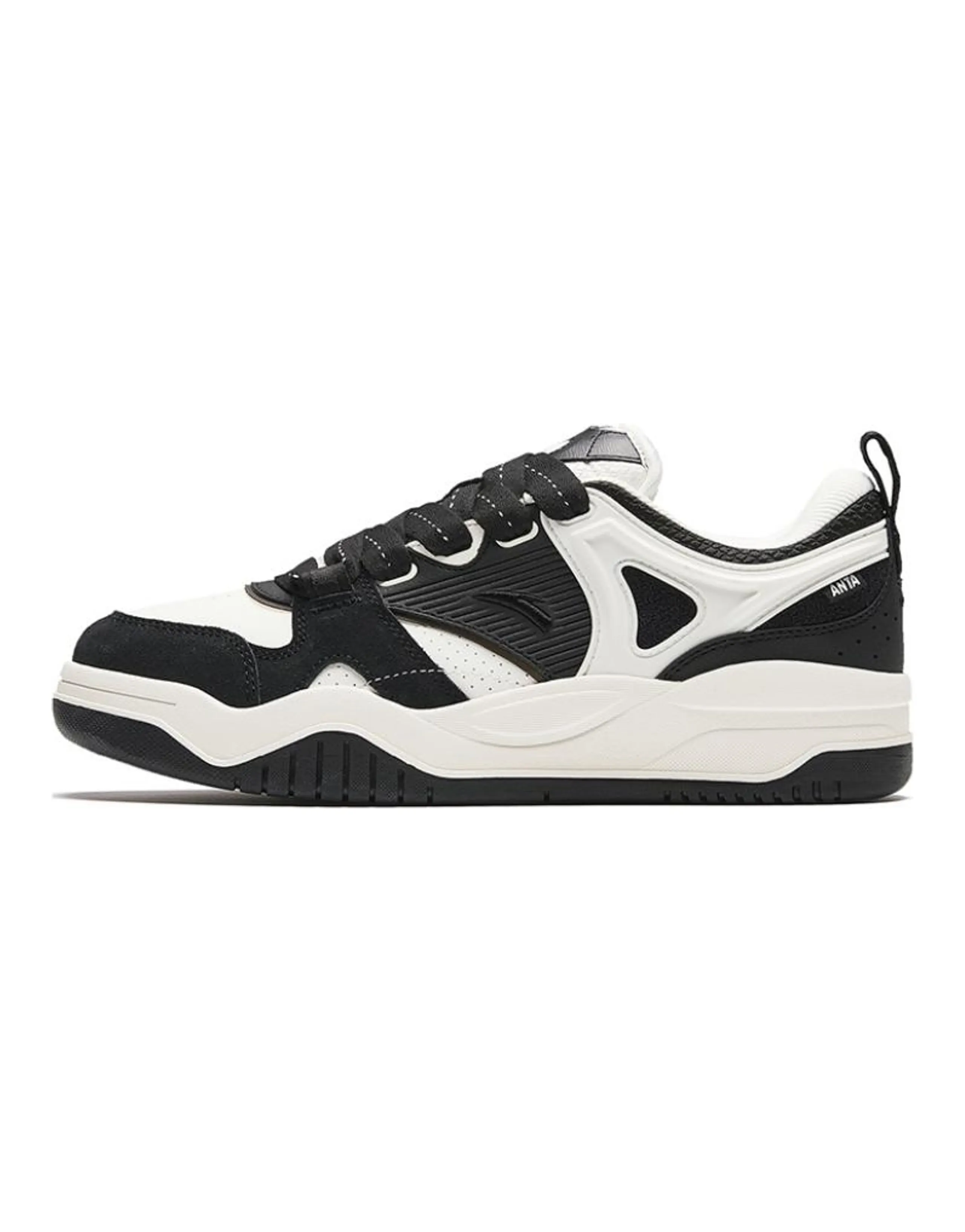 Anta Sea Salt Slip-Resistant Cushioning Low-Top Skateboard Shoes Men's Black