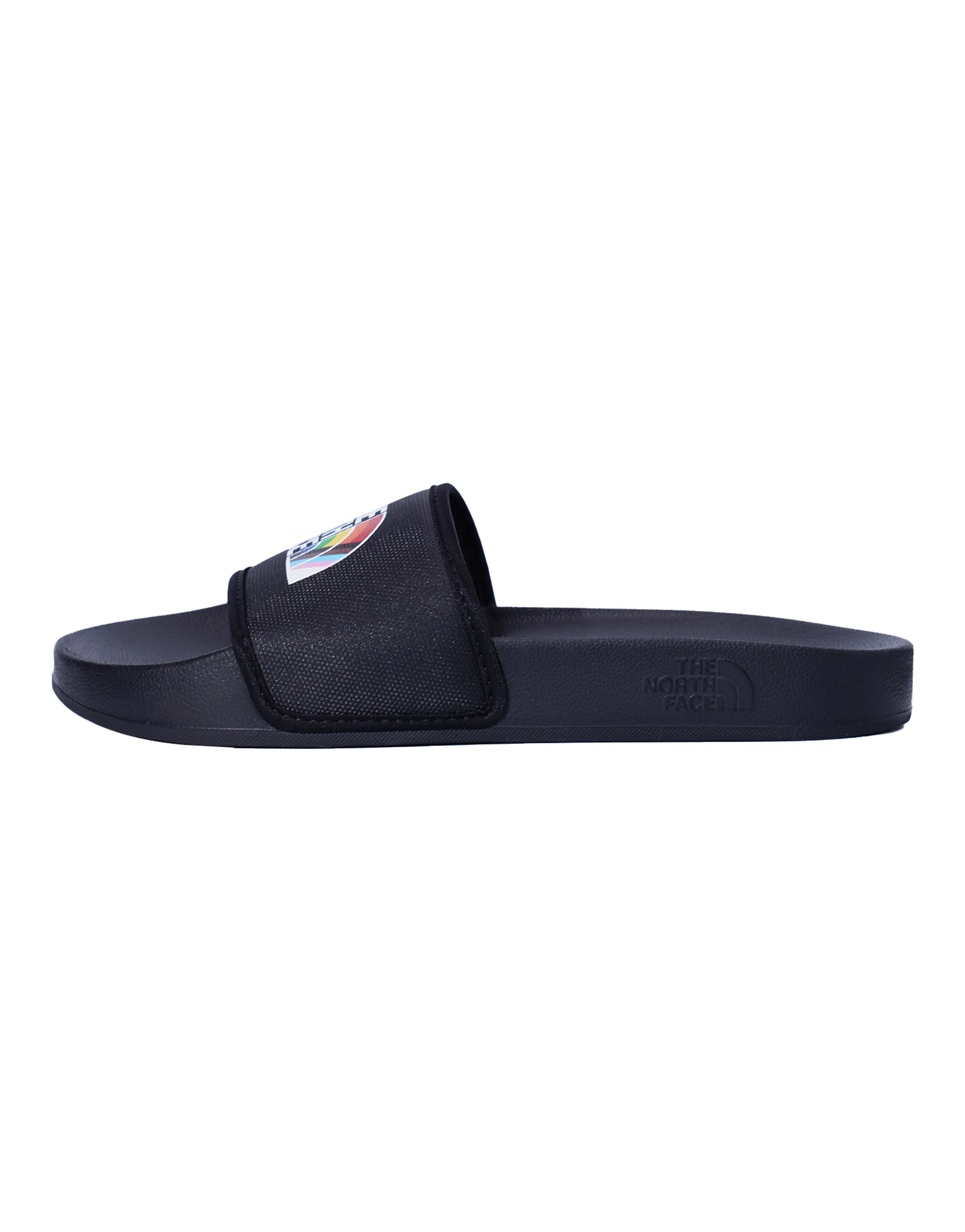 THE NORTH FACE Base Camp Slide 3 Rainbow Logo Trendy Versatile Outdoor Rubber Slip-Resistant Flip-Flops Women's Black