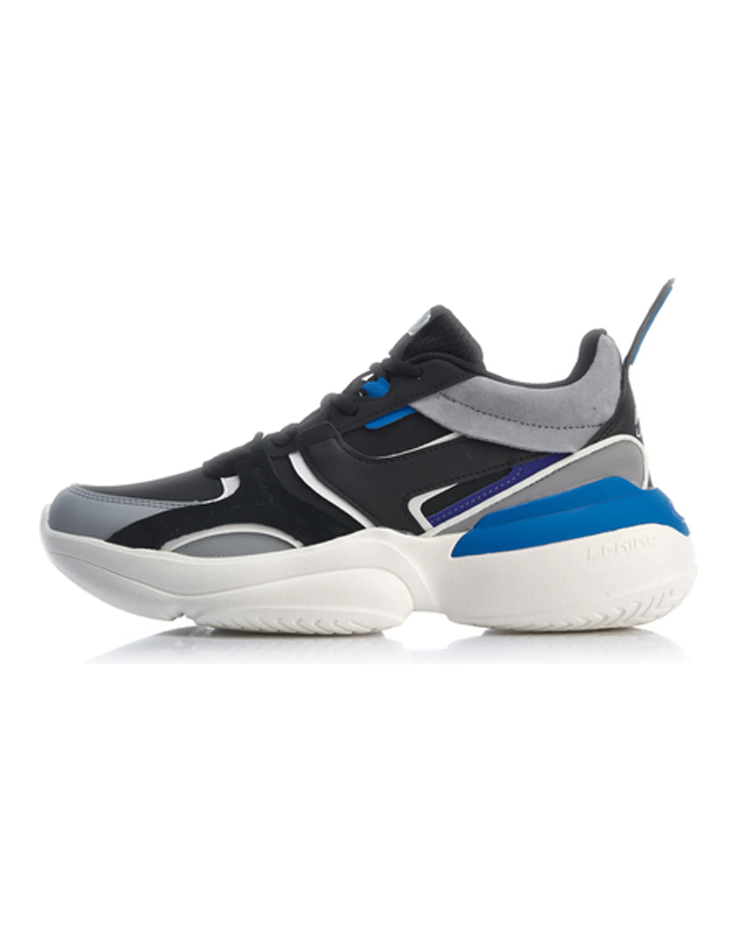 LiNing Zhengrong Slip-Resistant Low-Top Casual Shoes Unisex Snow Gray