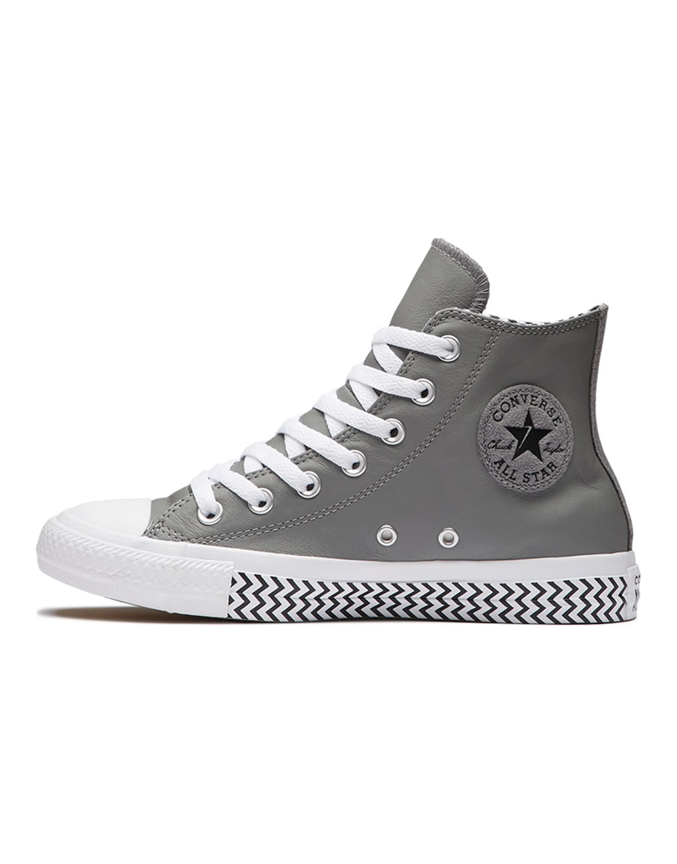 Converse Chuck Taylor All Star High Top Leather Grey White Women's