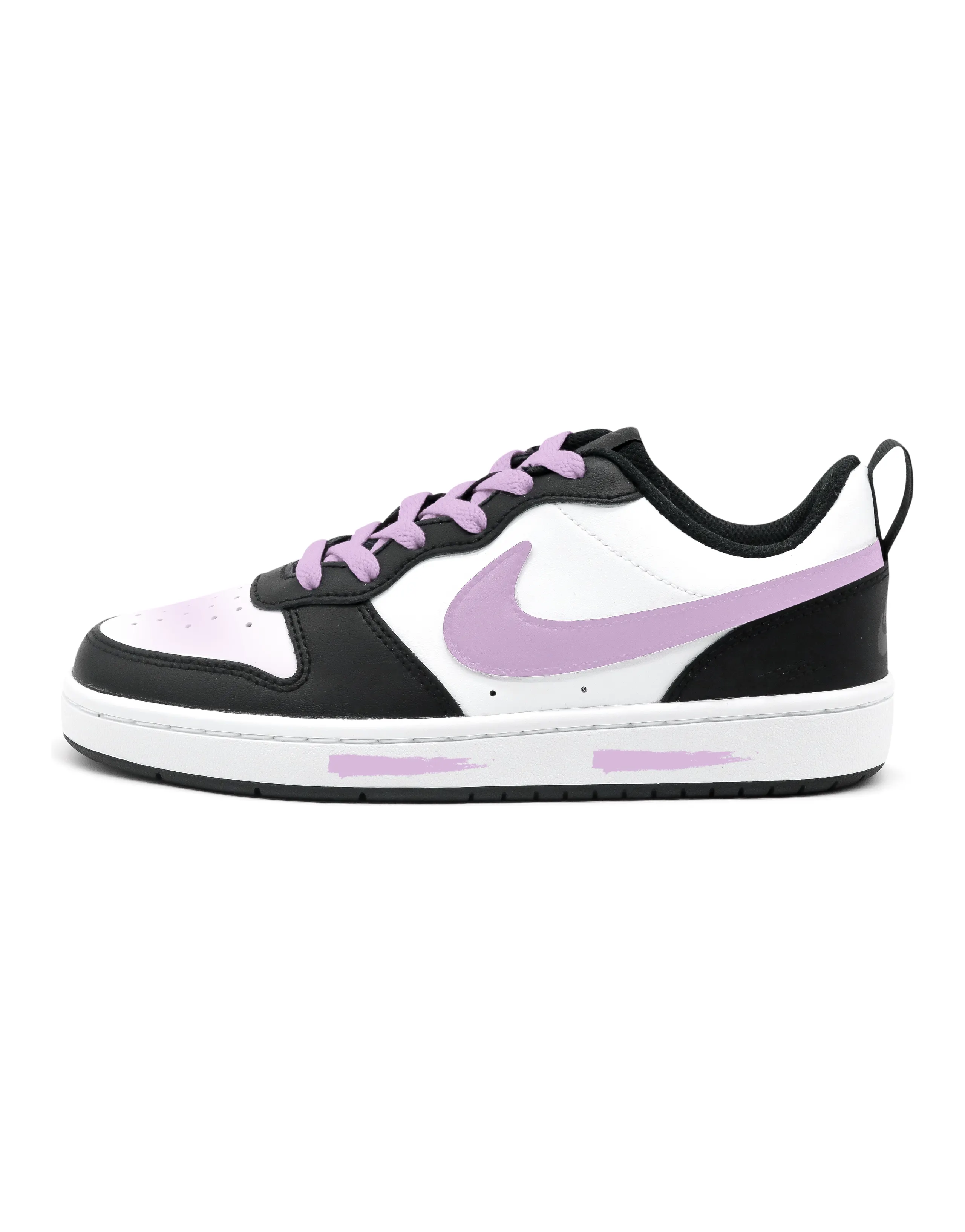 Nike Court Borough 2 Skateboard Shoes Women's Low-Top Black Purple
