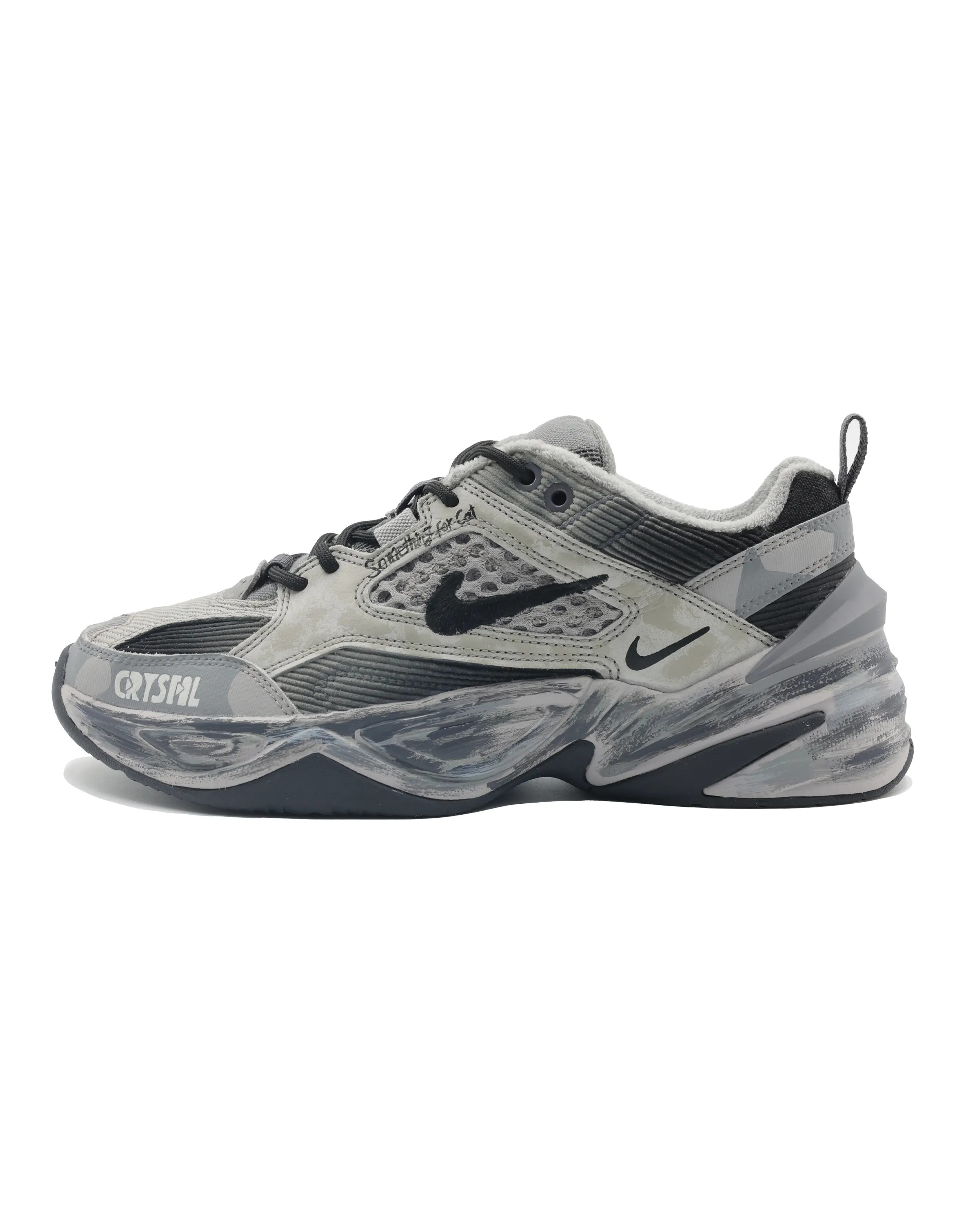 Nike M2K Mist Drama Anti-Slip Wear-Resistant Low-Top Chunky Sneakers Unisex Gray Black