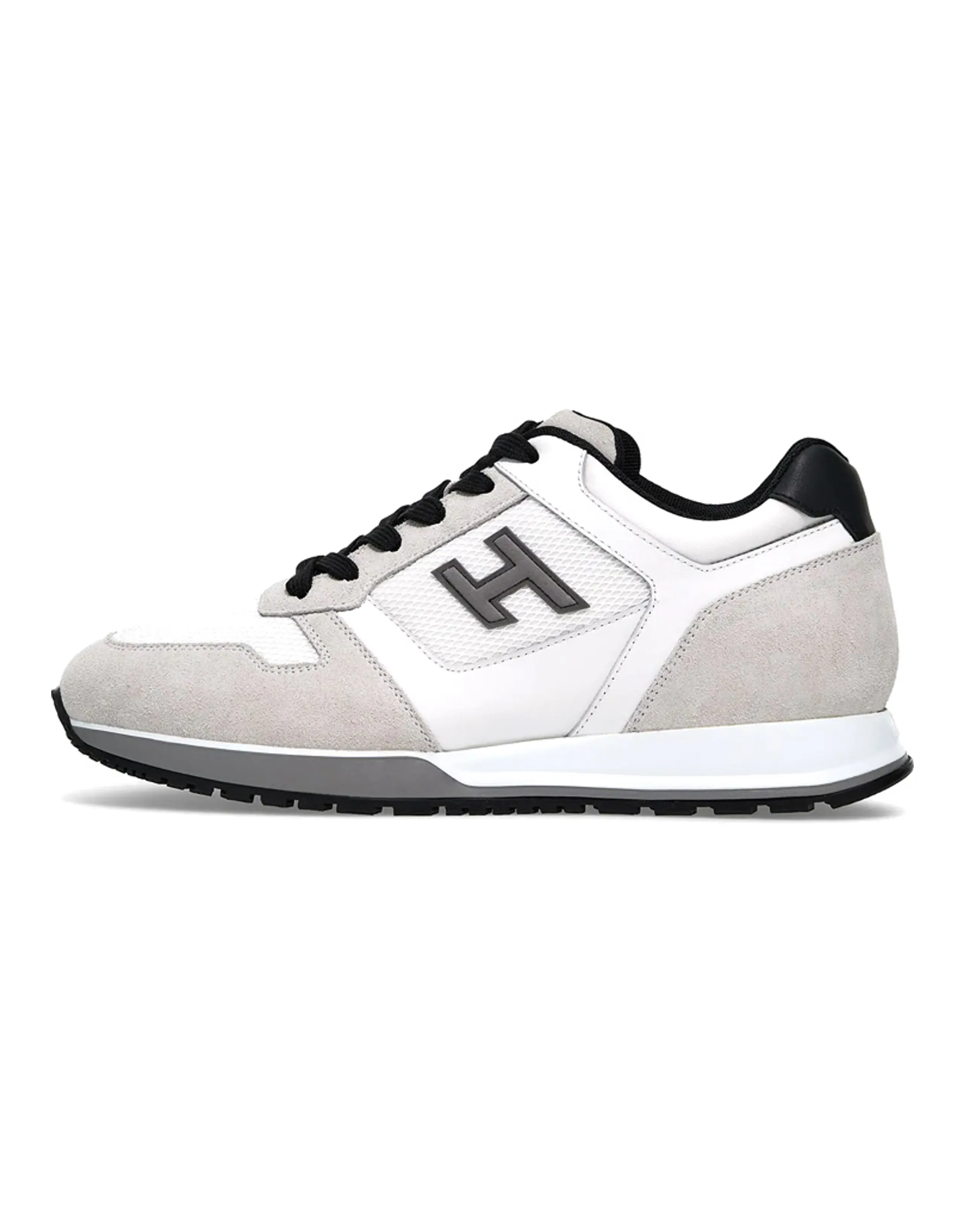 HOGAN H321 Wear-Resistant Low-Top Casual Shoes Men's White Gray