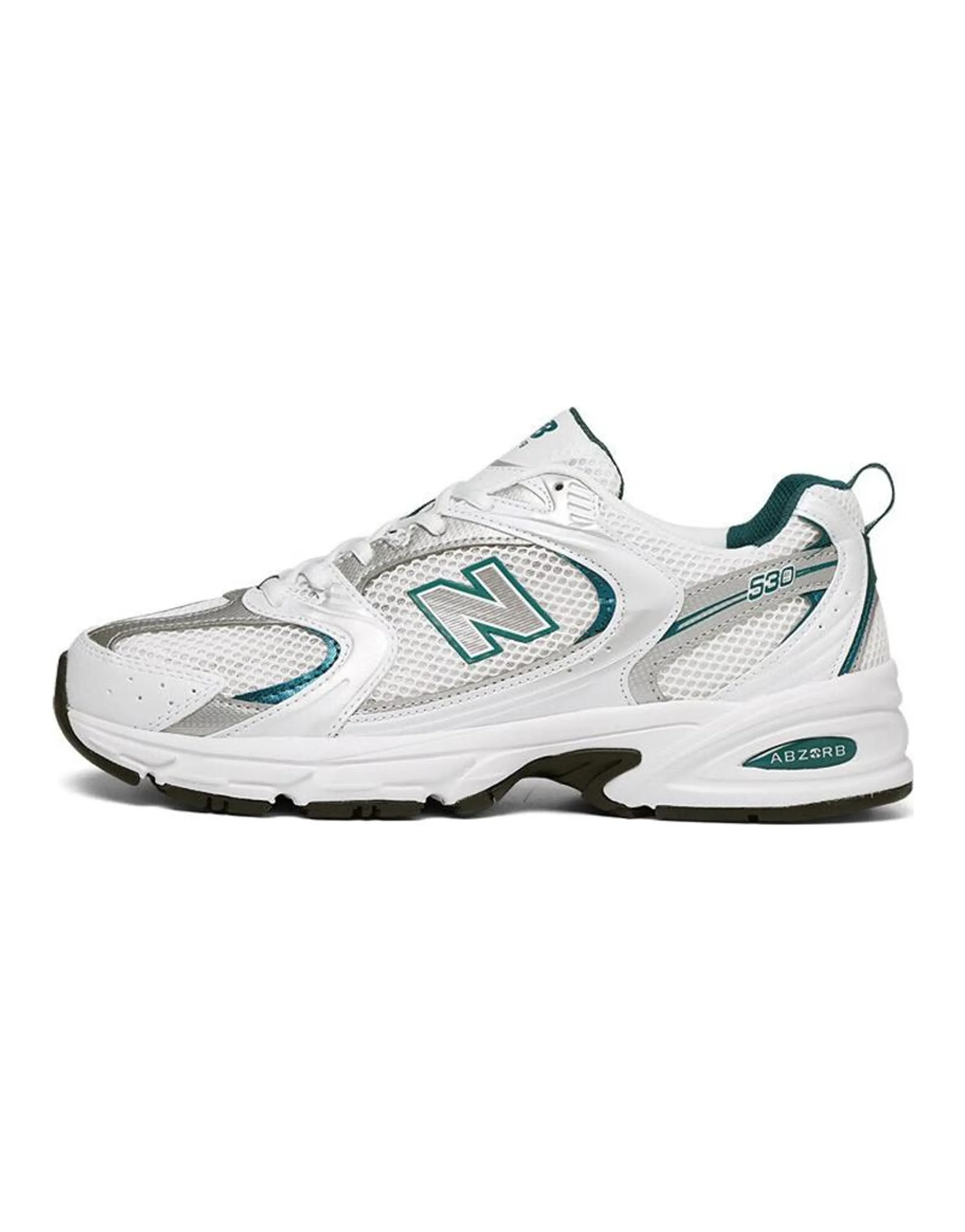 New Balance 530 White Silver Green