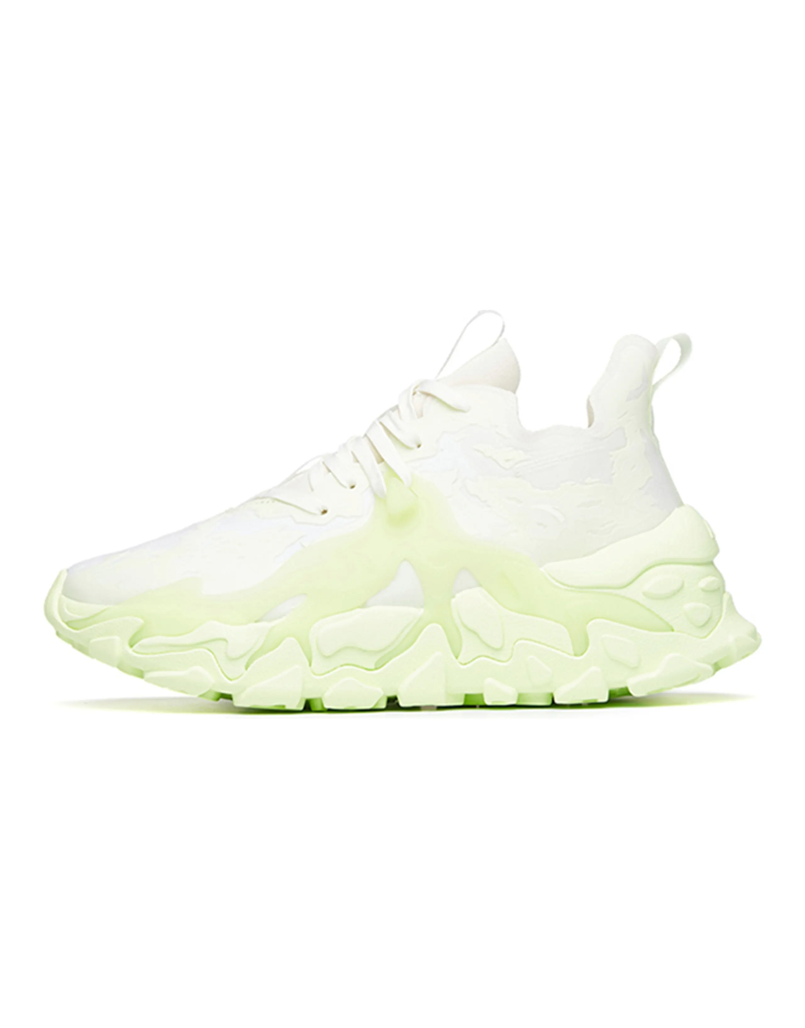 ANTA Chunky Sneakers Men Low-Top White/Neon Green