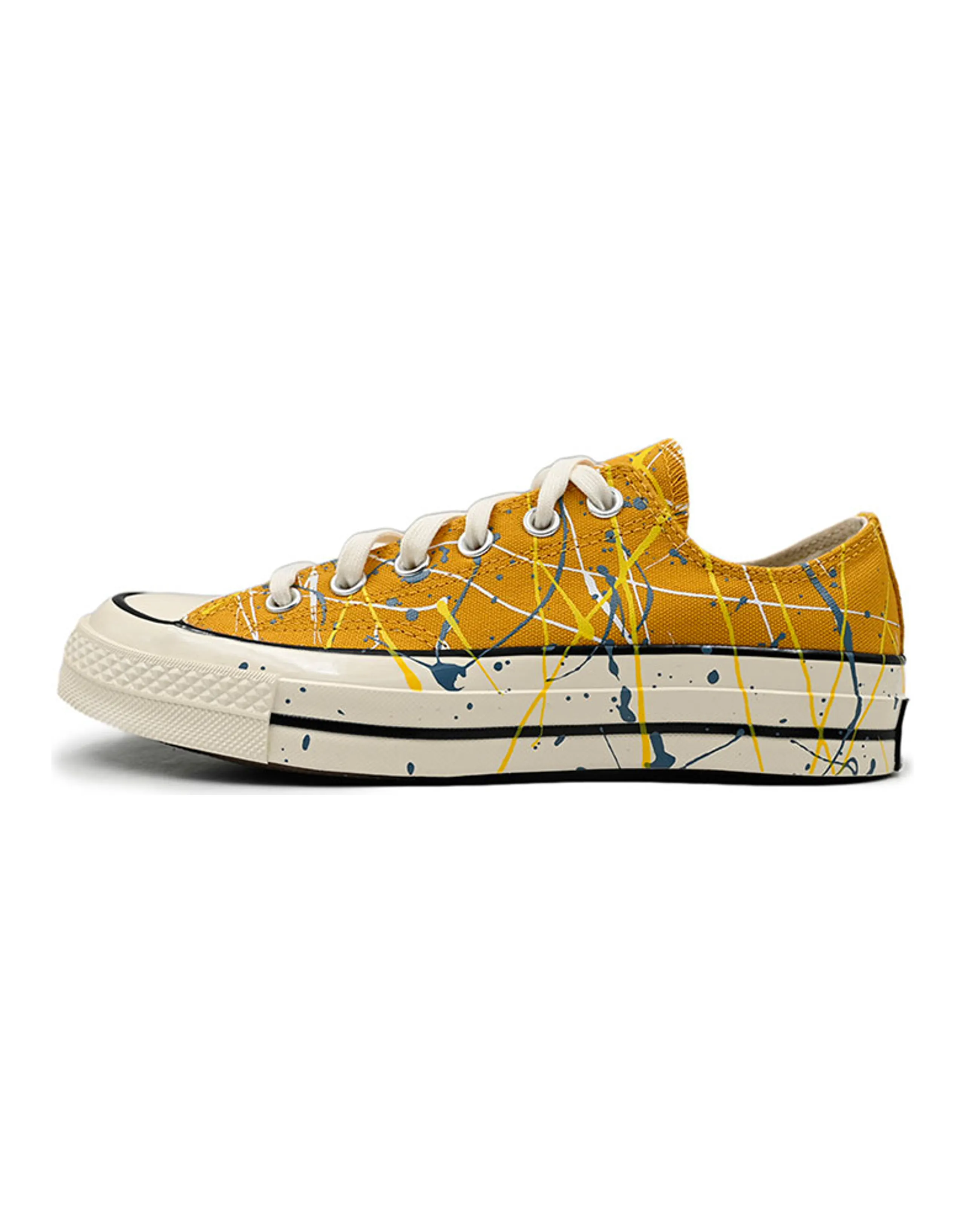 Converse Chuck 70   Low 'Paint Splatter - Sunflower Gold'