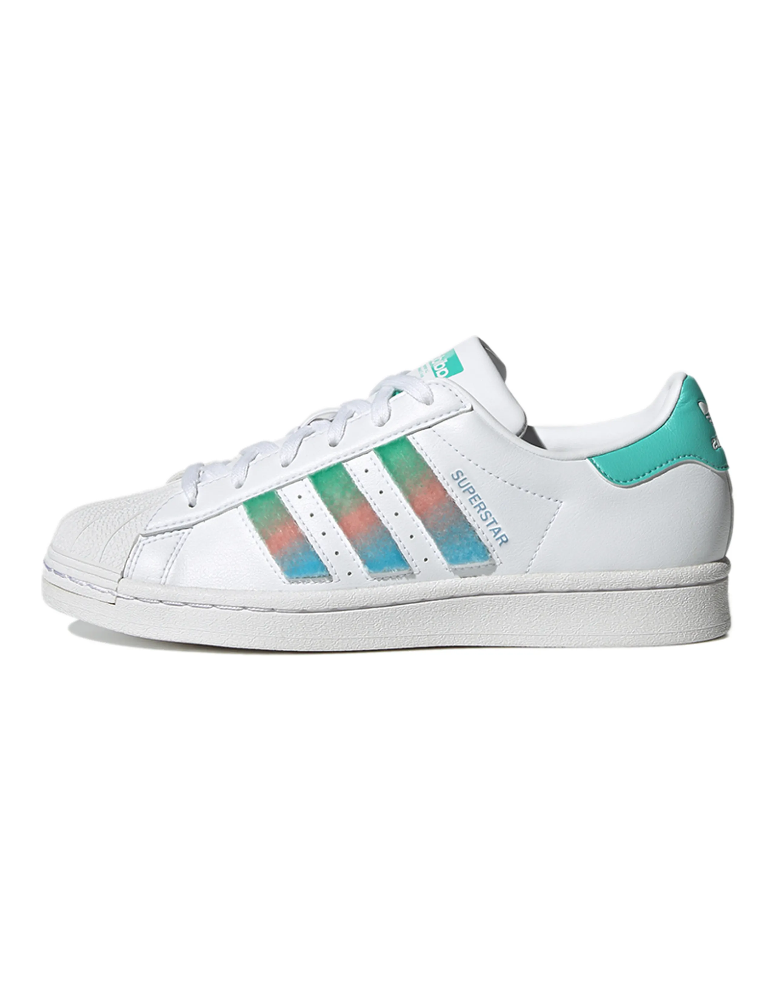 Adidas Originals Superstar For White/Green/Blue Women's