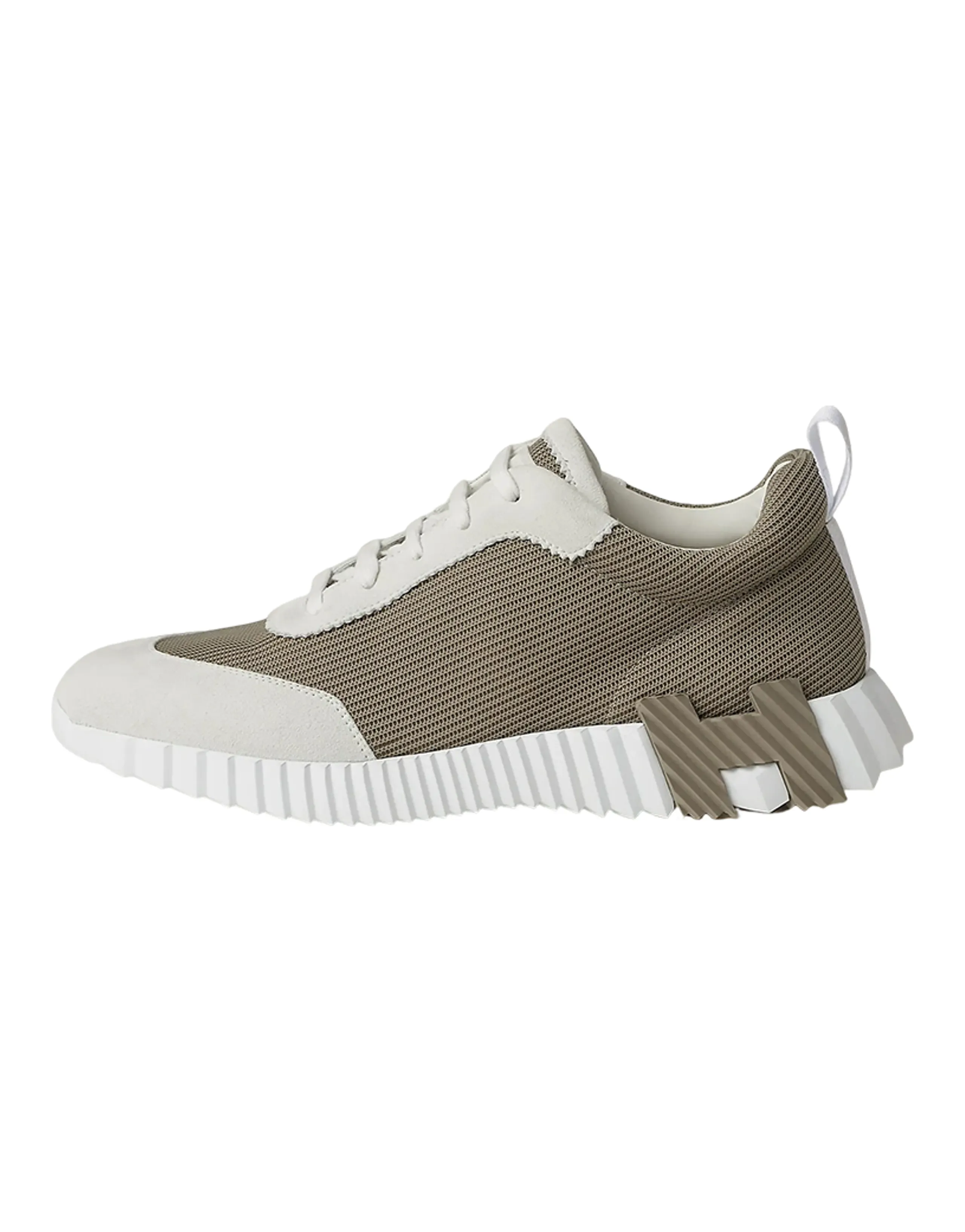 HERMES Bouncing Low-Top Sports Casual Shoes Men's Elephant Gray