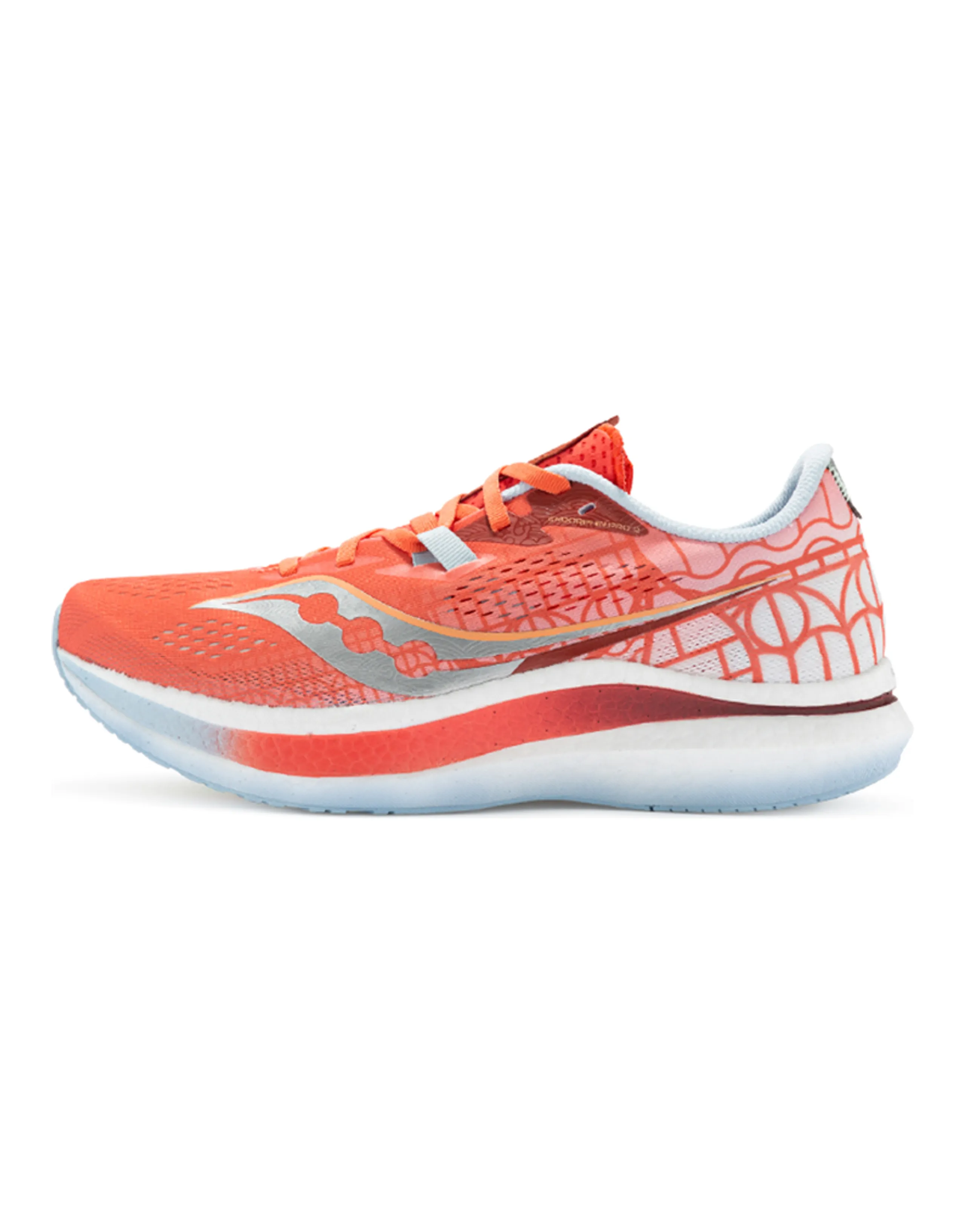 Saucony Endorphin Pro 2 Cushioned Wear-Resistant Water-Resistant Low-Top Running Shoes Unisex Coral Red Orchid