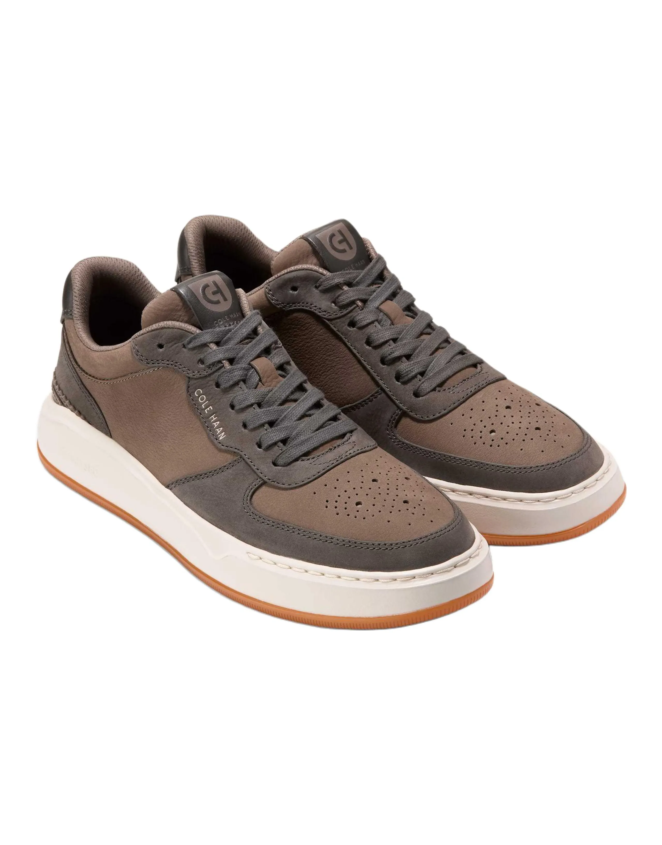 COLE HAAN Cow Leather Street Style Commuting Versatile Comfortable Thick-Sole Low-Top Sneakers Men's Grey