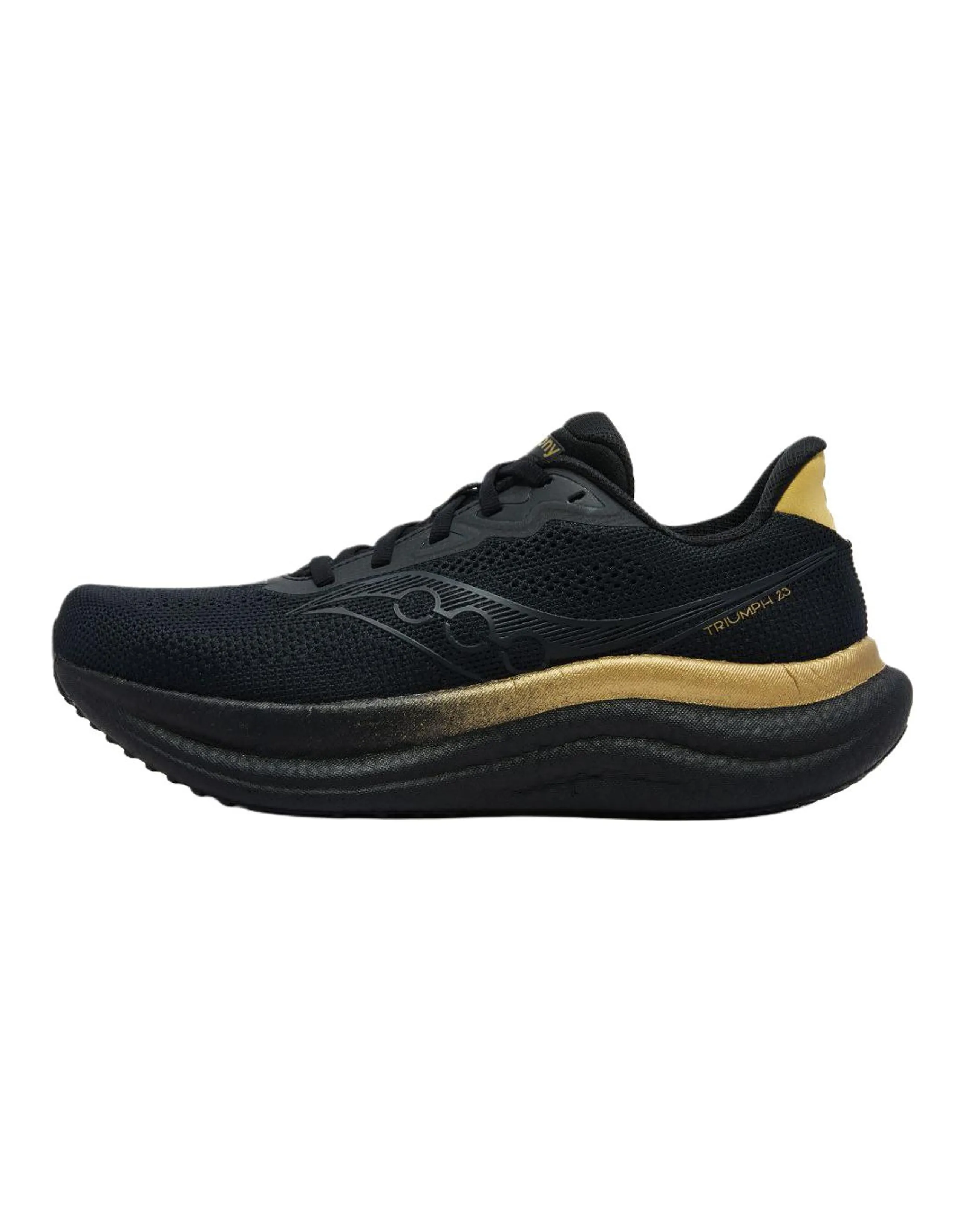 Saucony Triumph 23 Versatile Comfortable Running Shoes Unisex Black Gold