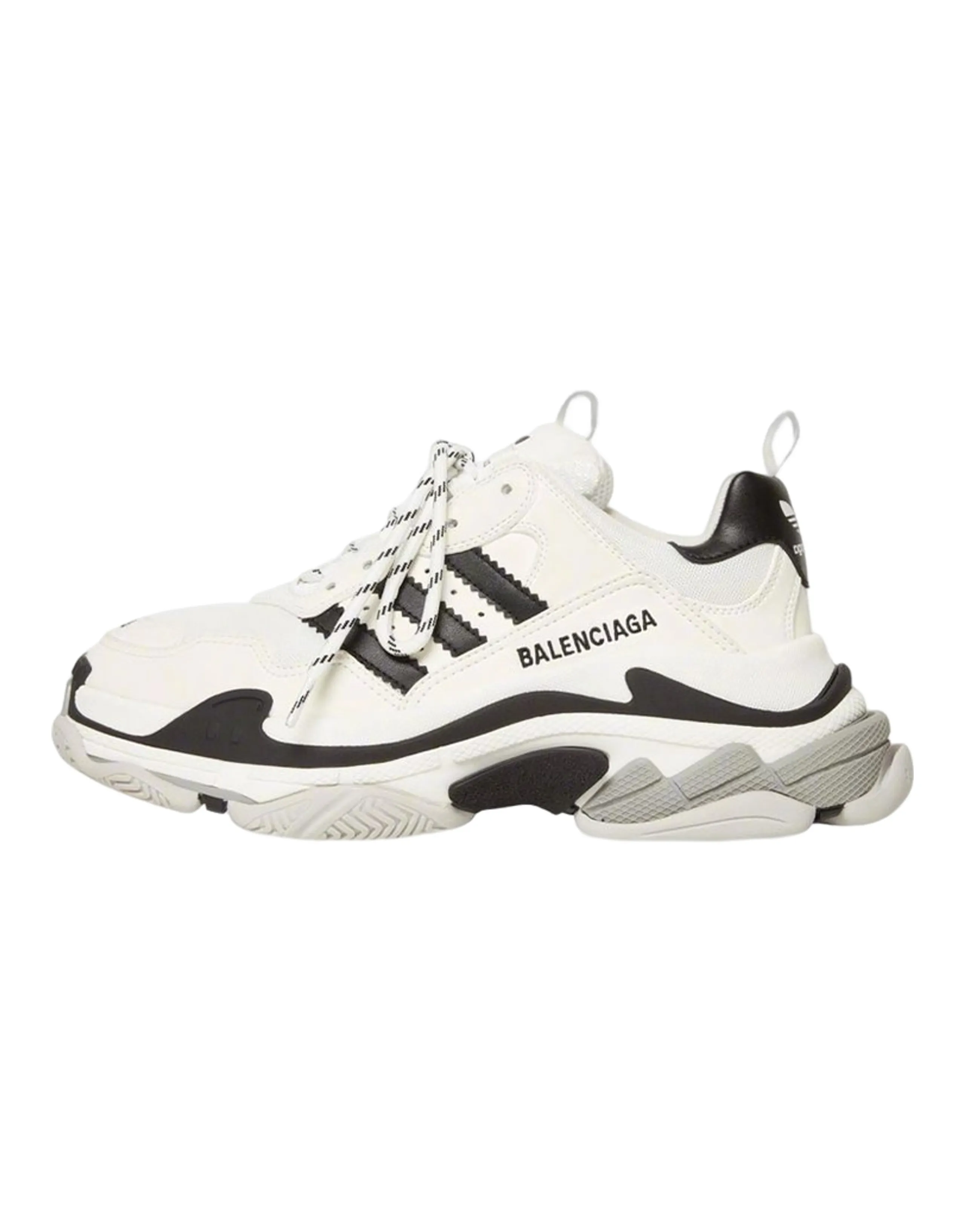 Balenciaga X Adidas Triple S White Black Women's