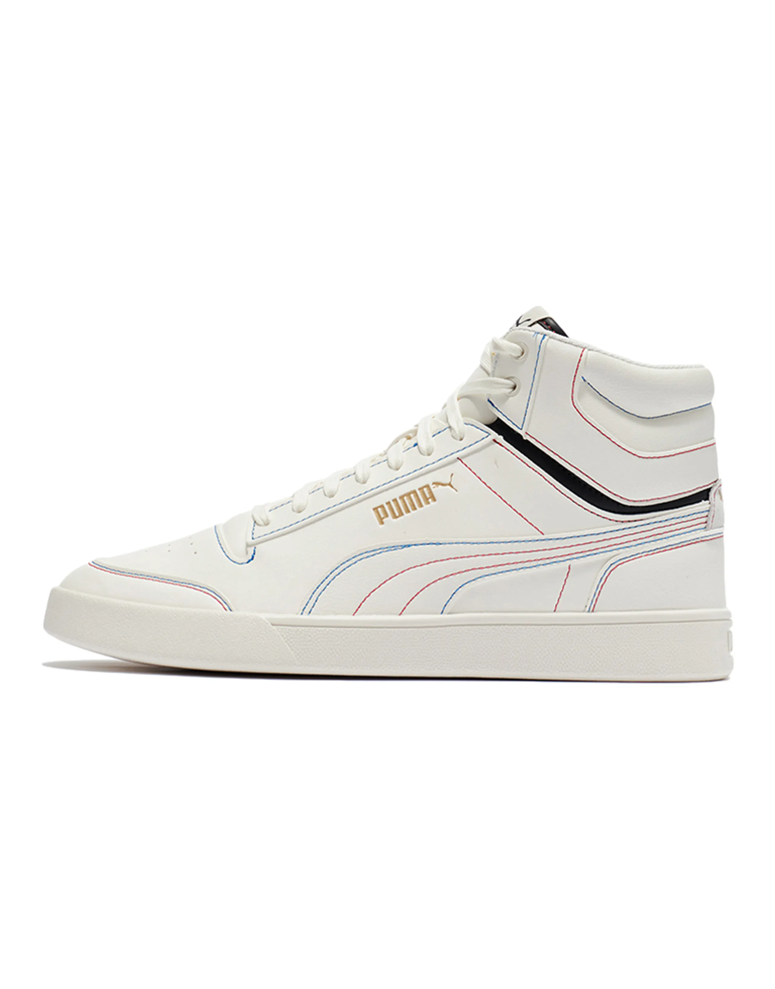 PUMA Shuffle Mid 'White Multi Stitch'