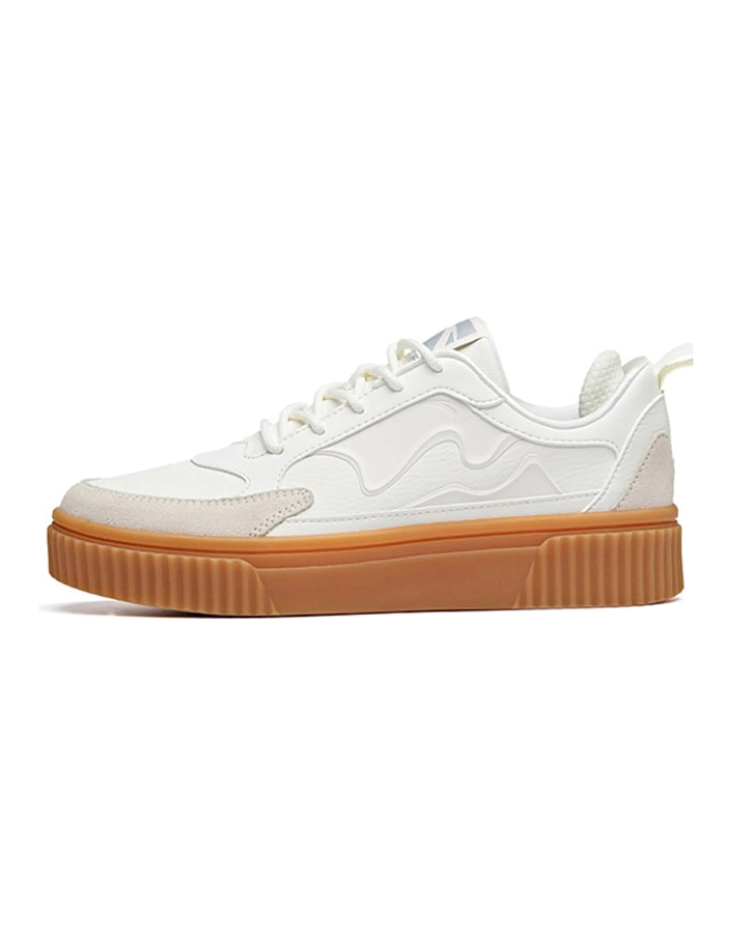 ANTA Skateboard Shoes Women's Low-Top Ivory White