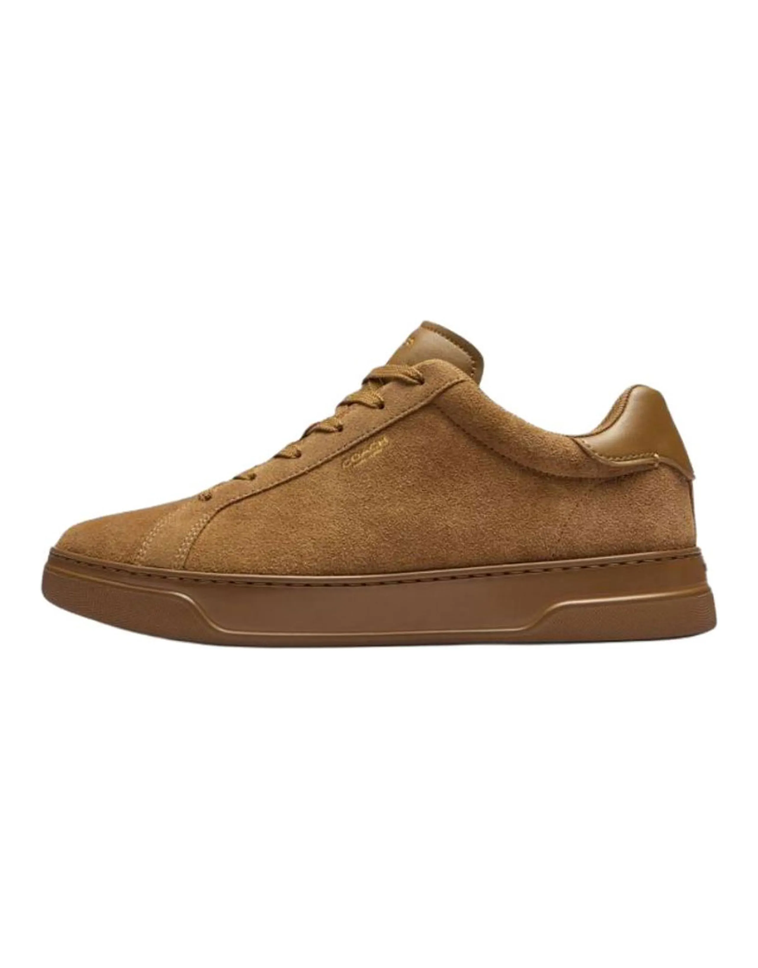 COACH Highline Round Toe Lace-Up Low-Top Skate Shoes Men's Brown