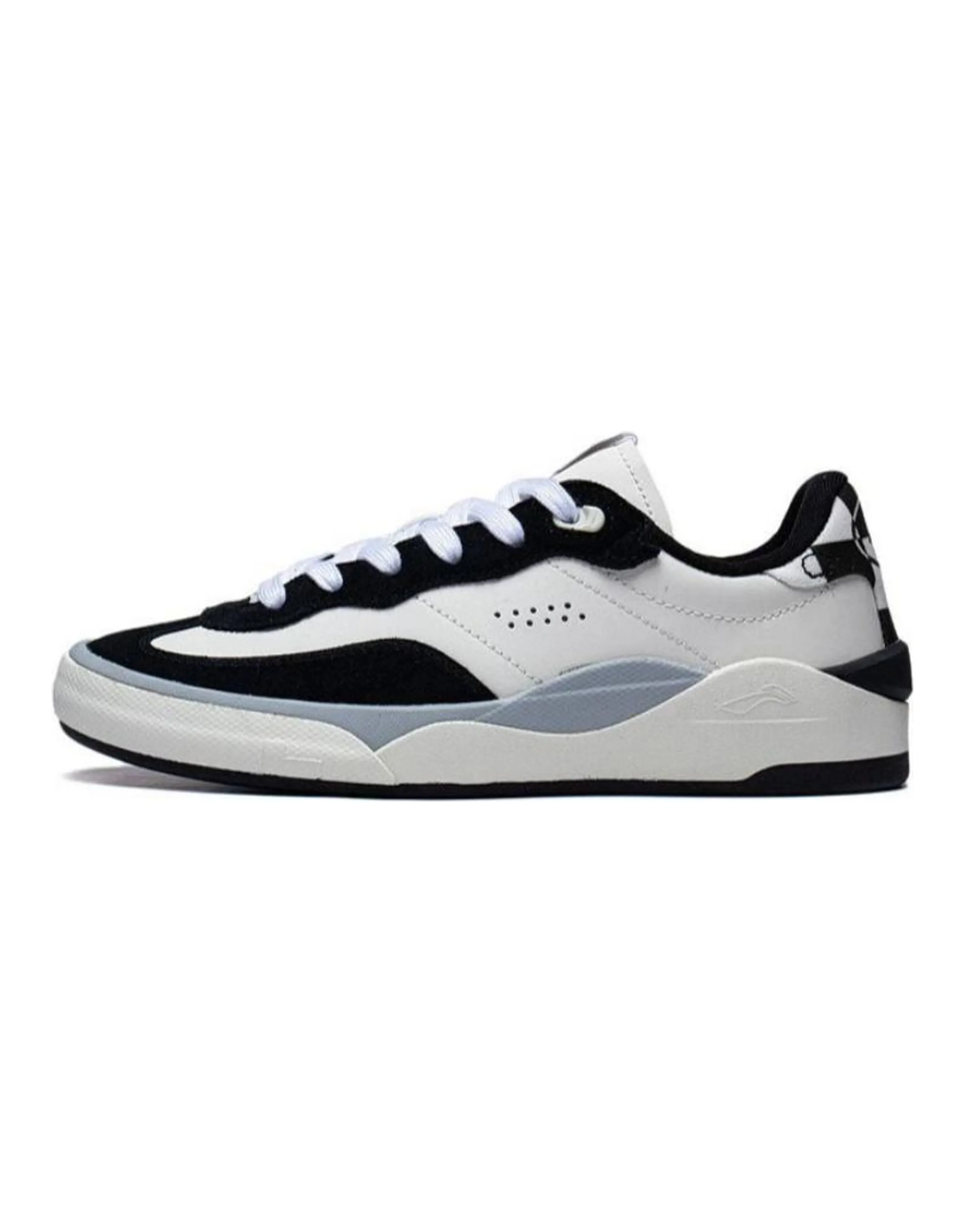 LiNing Skateboard Shoes Women's Low-Top Snow White Black