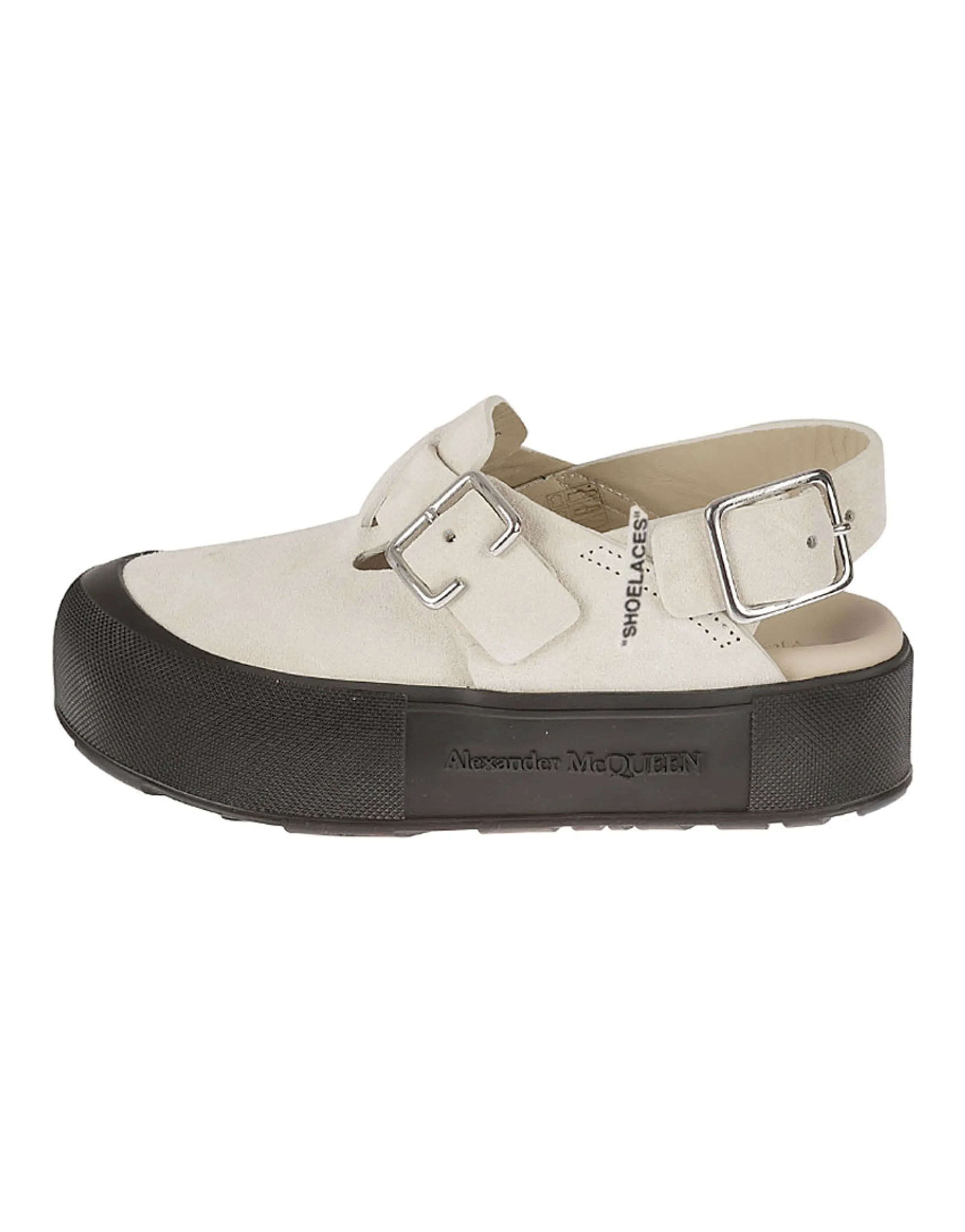 Alexander McQueen Mount Slick Leather Comfortable Versatile Casual Shoes Men's Light Beige