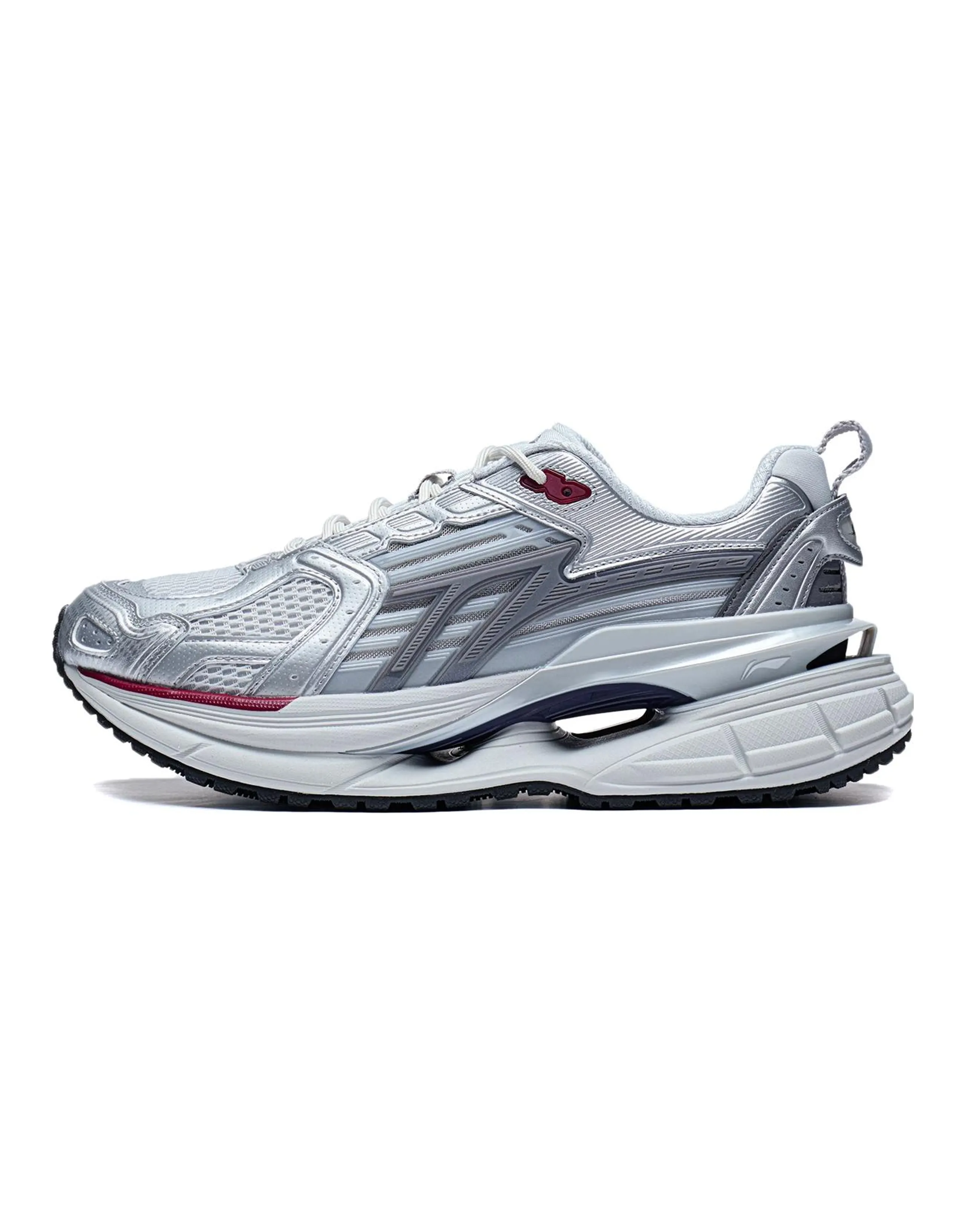LiNing Comet 5 Anti Slip Wear Resistant Low Top Casual Shoes Men's Silver