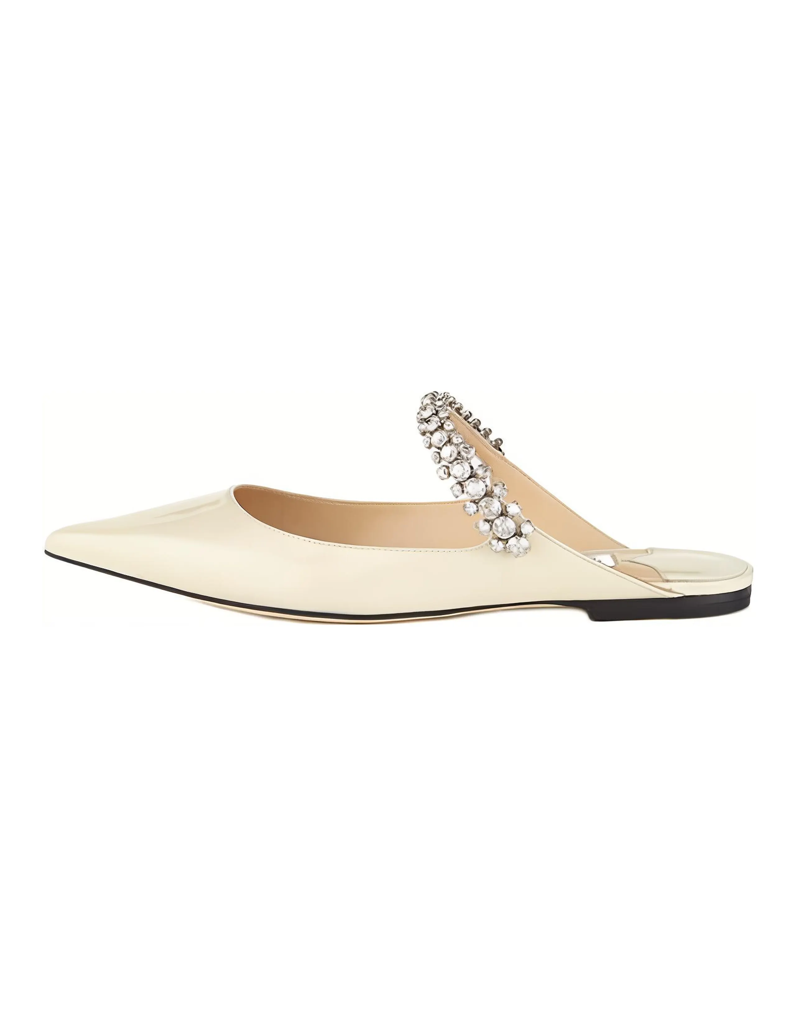 Jimmy Choo BING FLAT Leather Women's Casual Flats Women's White