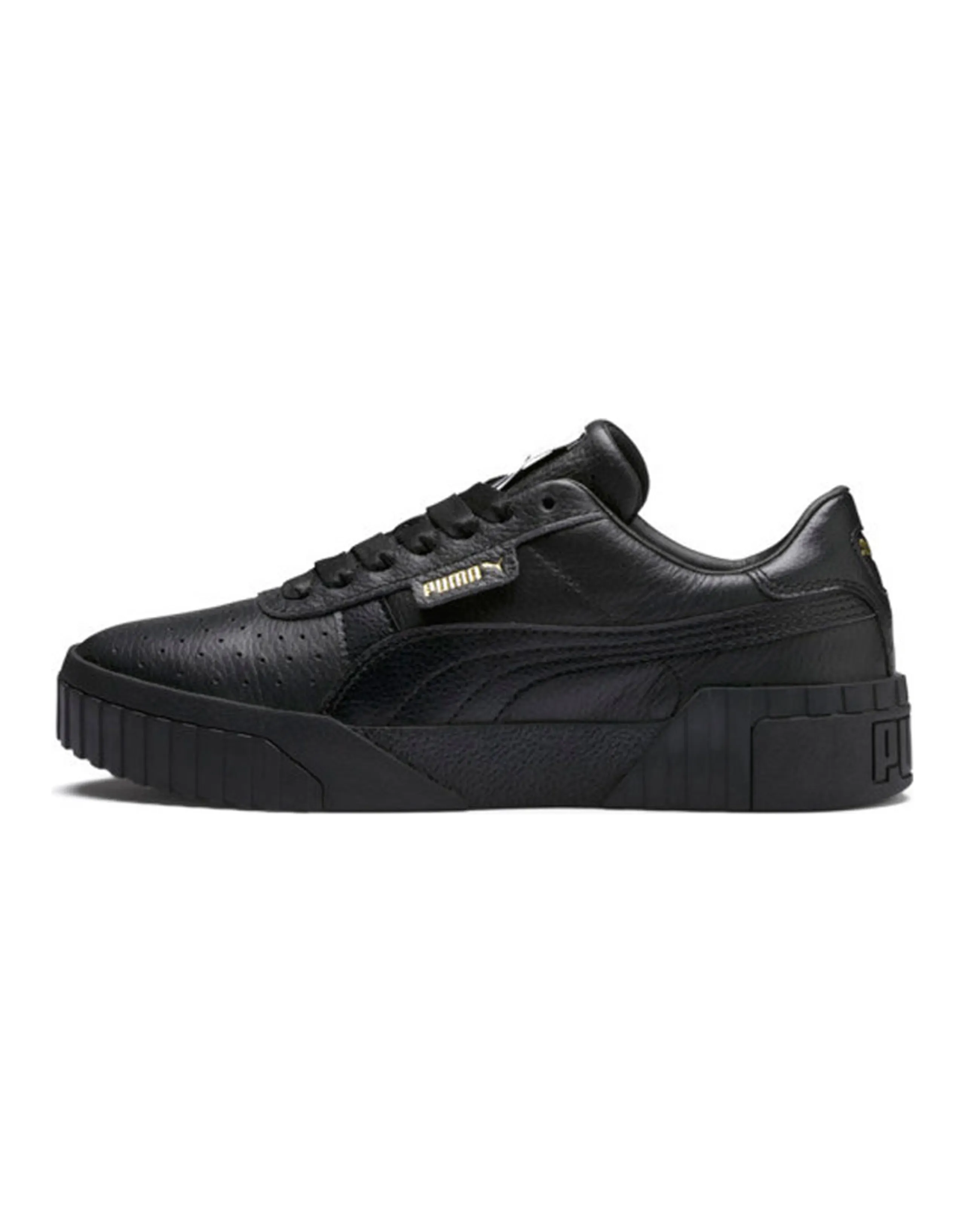 PUMA Cali Thick Sole Low Tops Casual Skateboarding Shoes Black Women's