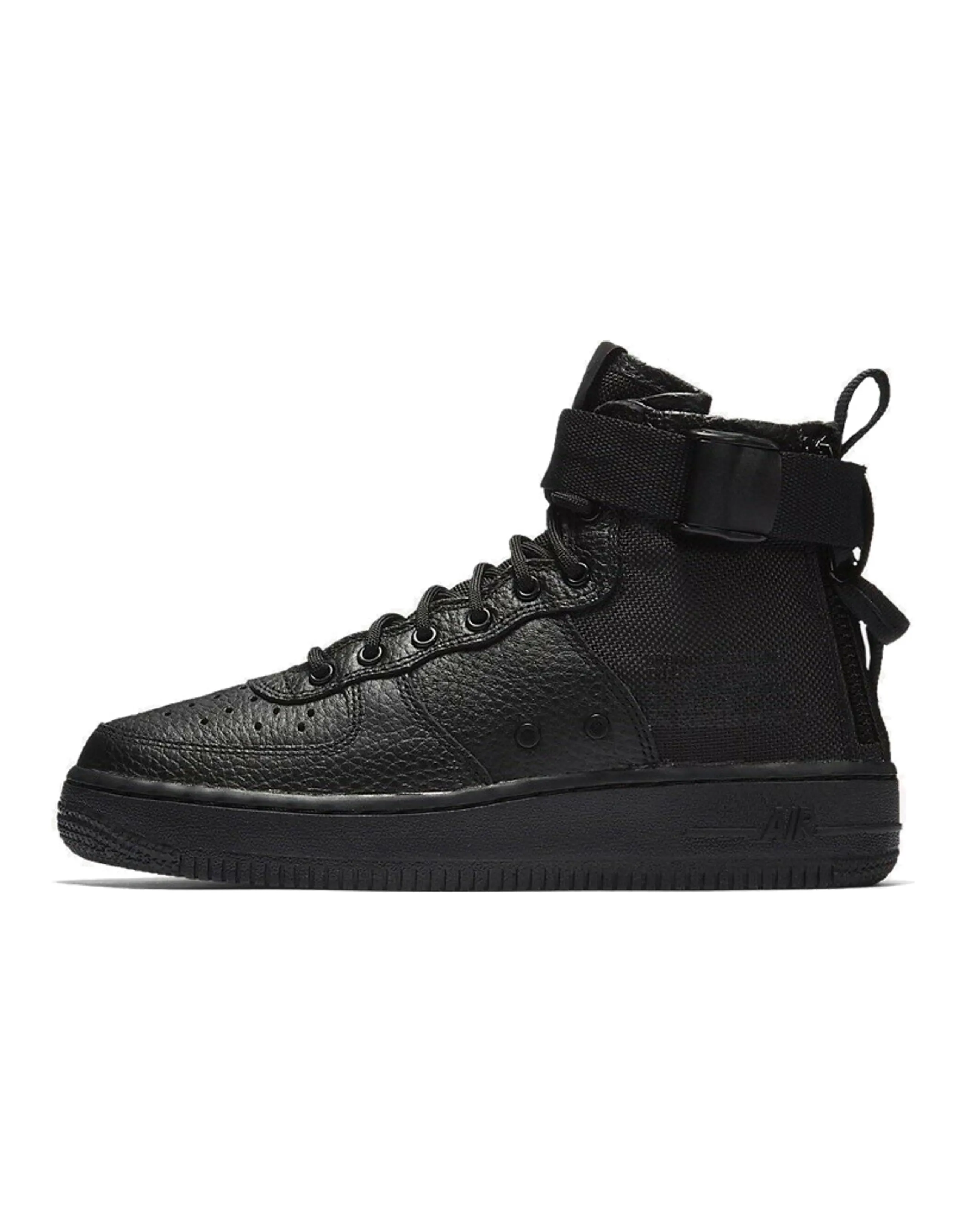 Nike Sf Air Force 1 Mid Triple Black GS