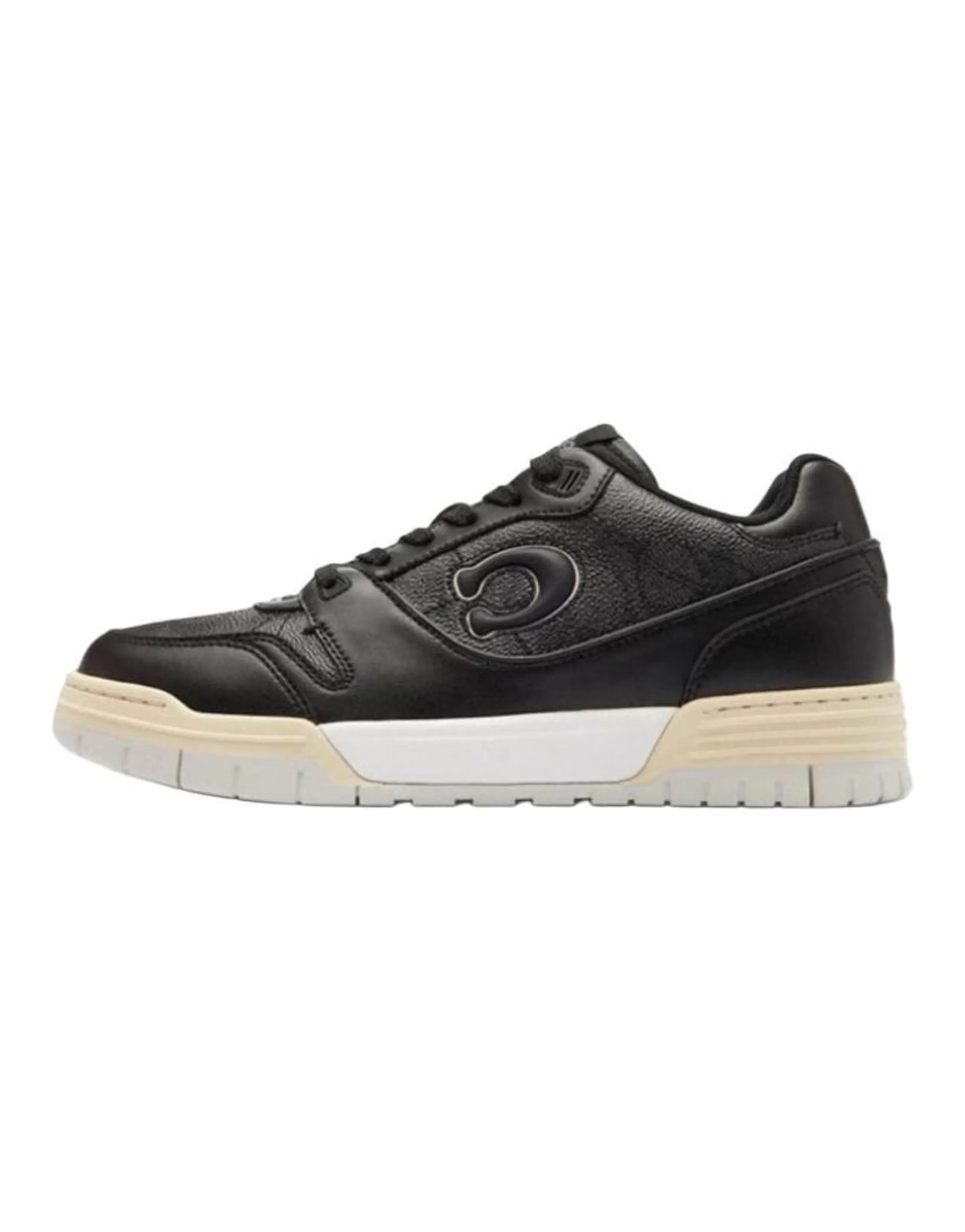 COACH Soho Round Toe Lace-Up Low-Top Sneakers Women's Black